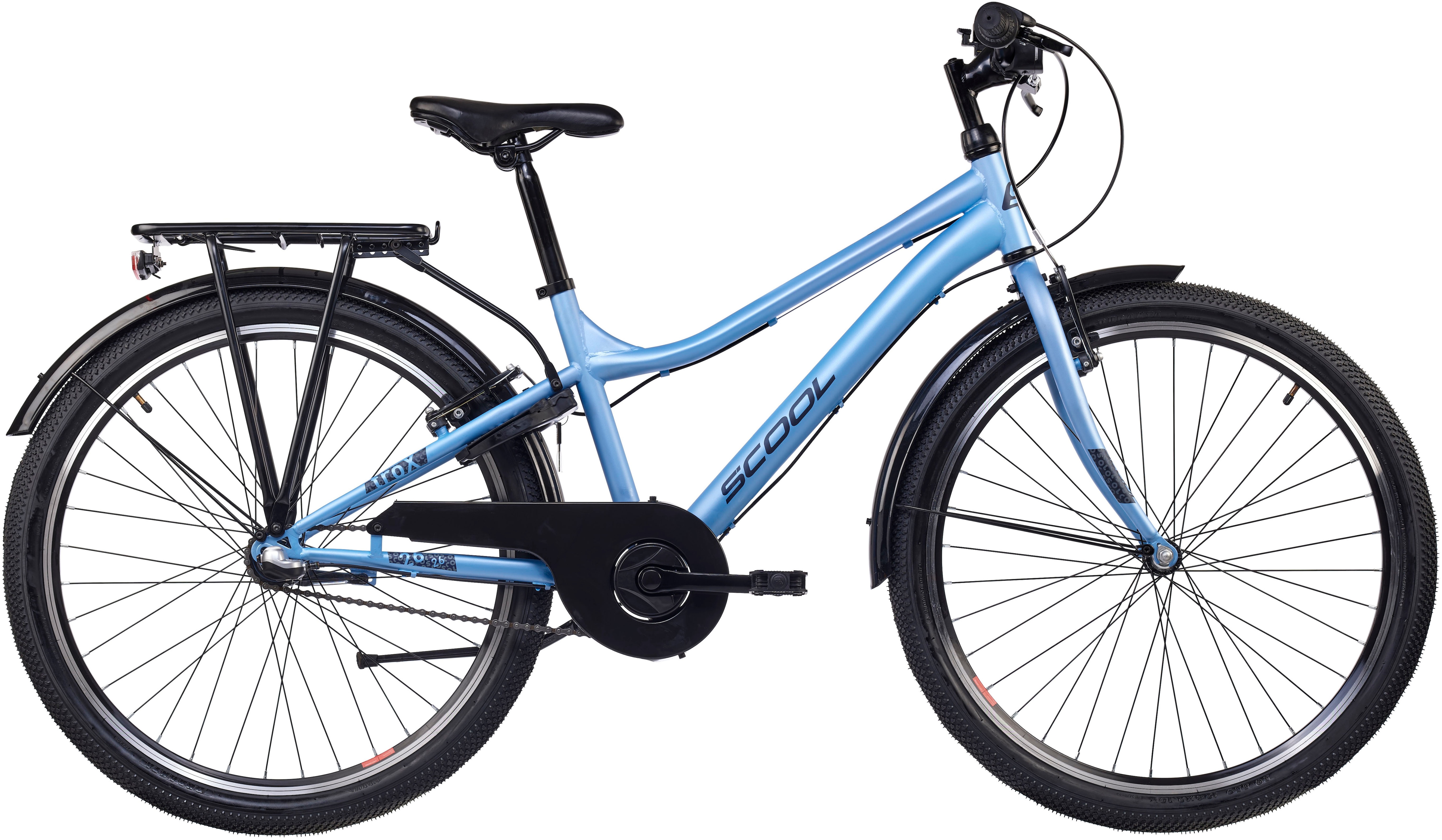 S’Cool Jugendfahrrad »S'COOL troX« 3 Gang Shimano Nabenschaltung in blau, Größe 26 Zoll (66,04 cm)