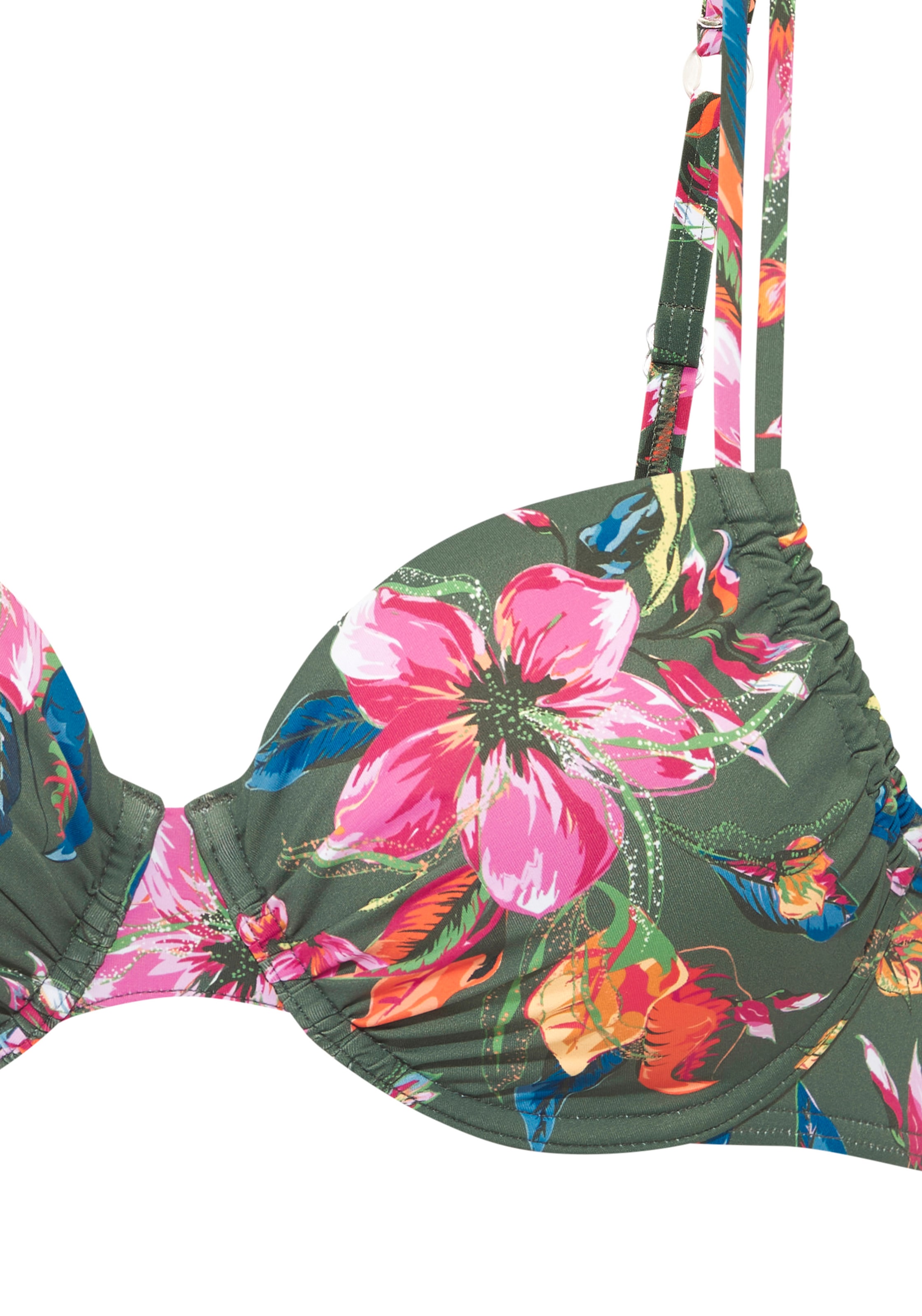 LASCANA Bügel-Bikini-Top »Malia« mit tropischem Print