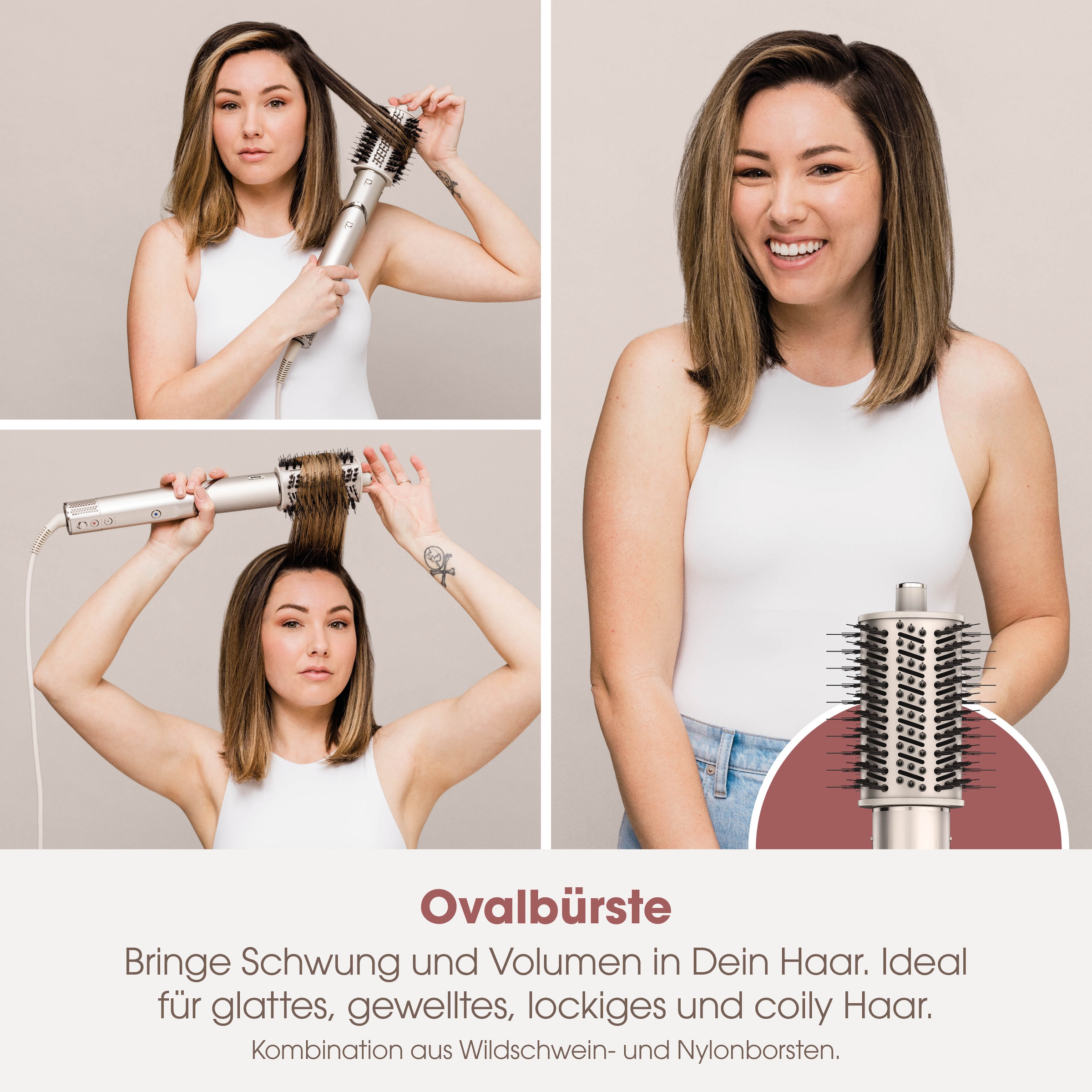 Shark Multihaarstyler »FlexStyle 5-in-1 Haarstyler und -trockner - Stone HD446SLEU«, 5 Aufsätze, Mit einer Drehung vom leistungsstarken Haartrockner zum Styler