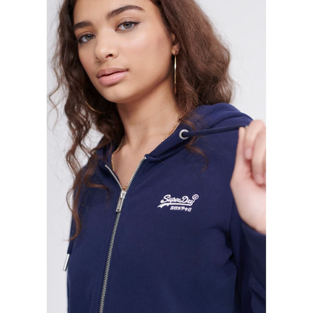 Superdry Sweatjacke »OL ZIPHOOD«, mit kleiner Logo-Stickerei