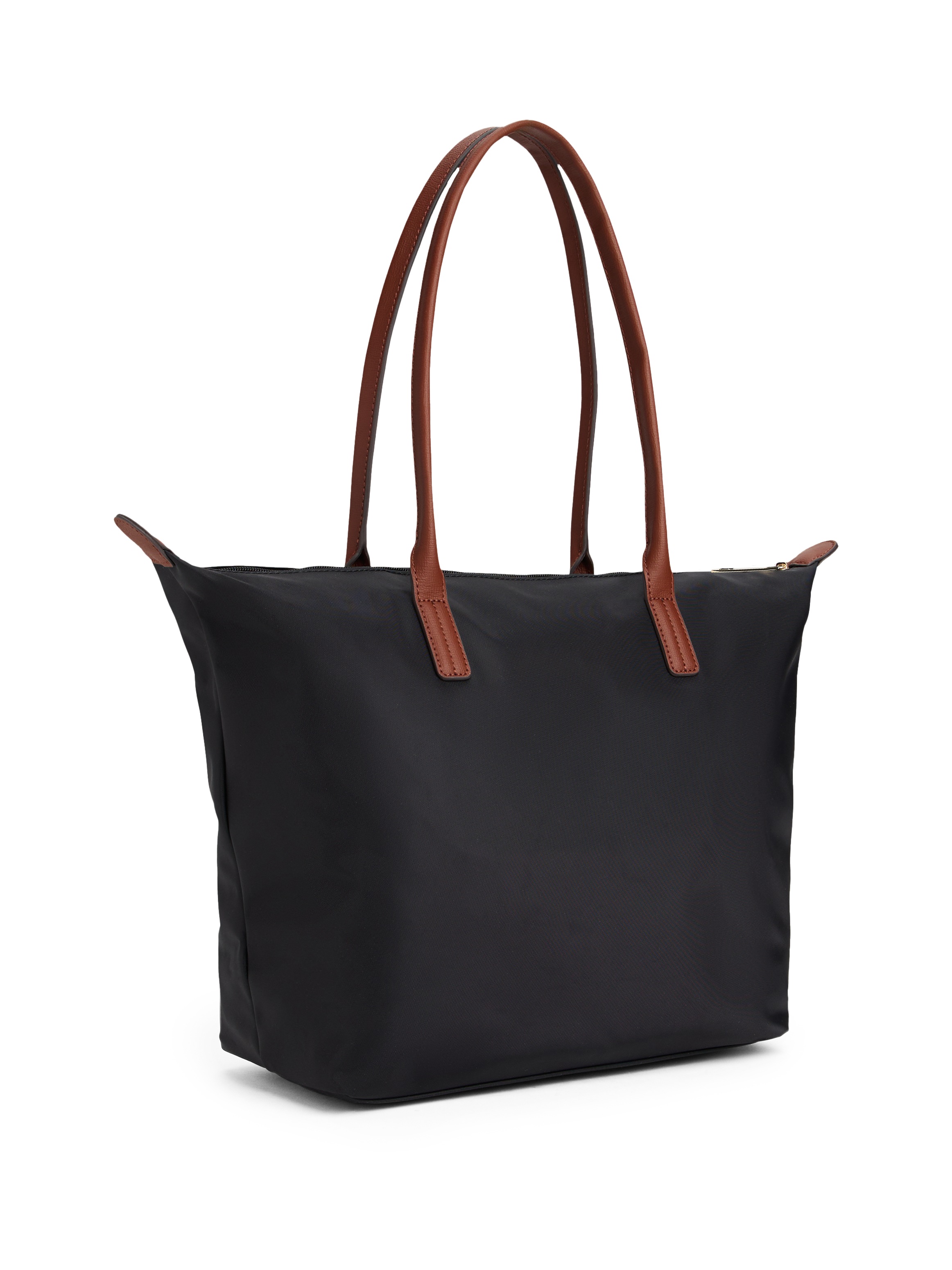 Tommy Hilfiger Tragetasche »POPETTE TOTE« Damen Handtasche, Schultertasche mit kontrastfarbigen Henkeln
