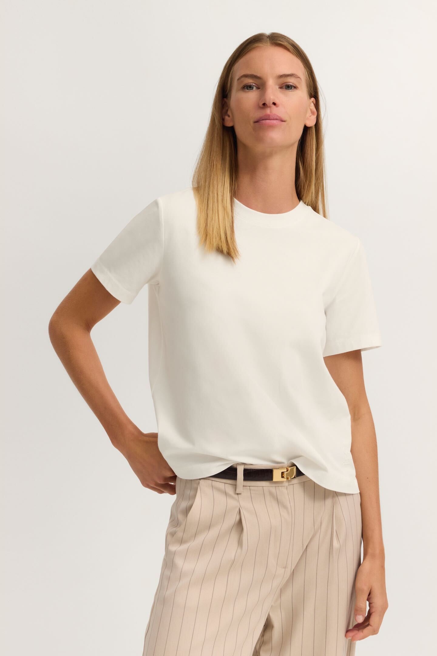 bugatti T-Shirt »Elastisch« mit Rundhals-Ausschnitt