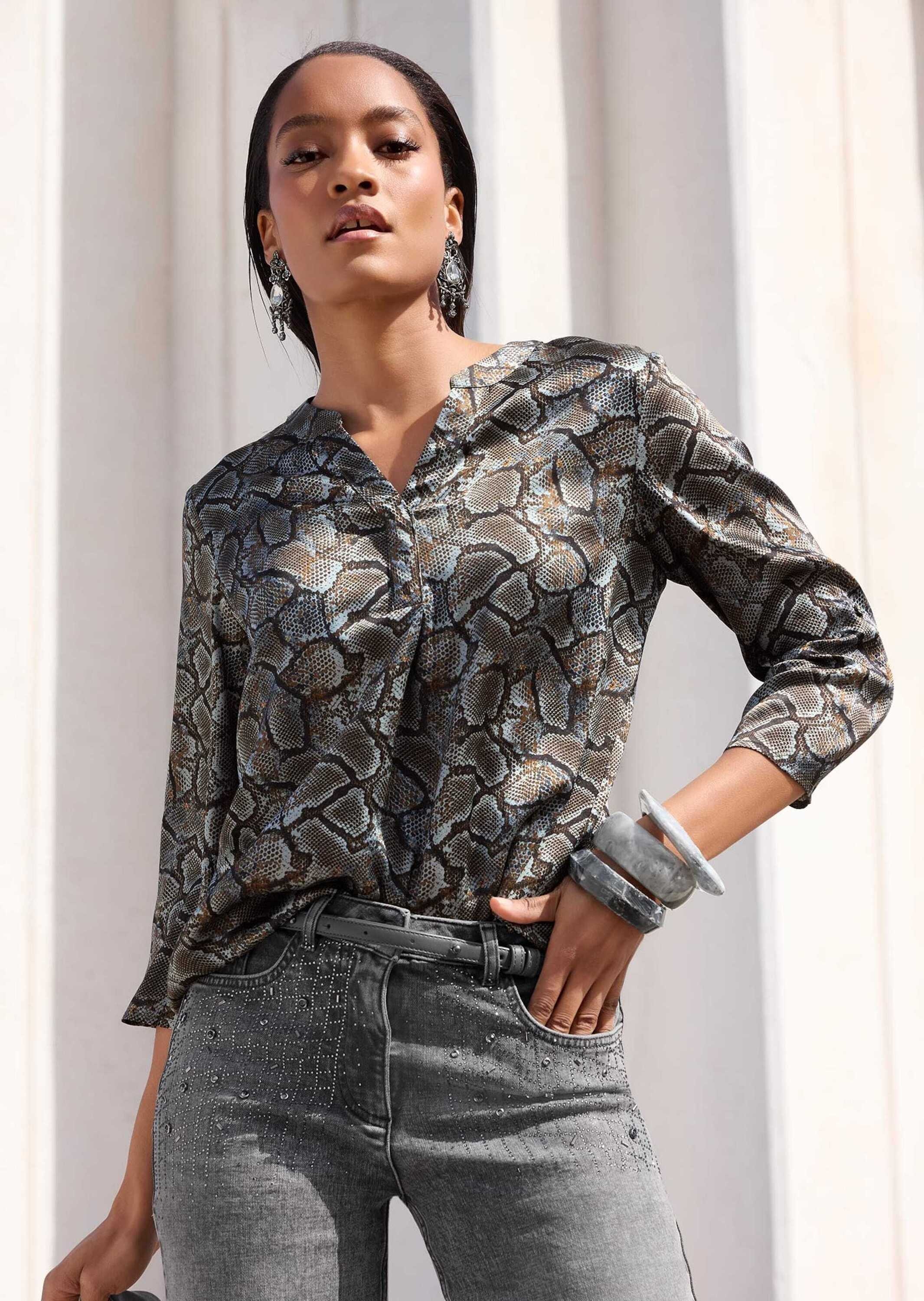 MADELEINE Tunika »Bluse Tunikabluse mit Schlangenprint«