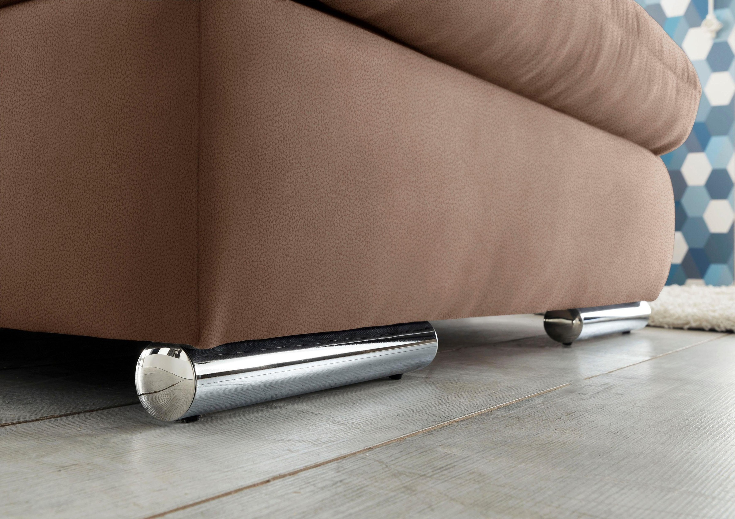 set one by Musterring Ecksofa »SO4100 V« mit verstellbaren Kopfteilen, wahlweise mit Funktionen, Cord-Bezug