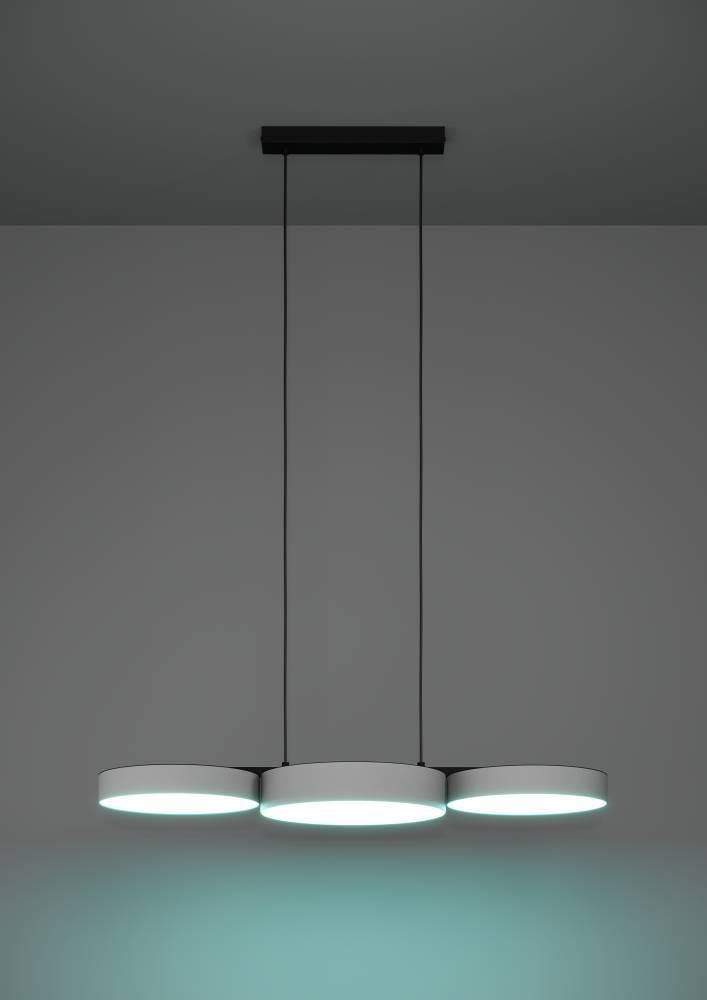 EGLO Hängeleuchte »BARBANO-Z Hängelampe, grau weiß, ZigBee 3.0, Disco-Modus, Timer«, 3 flammig, Leuchtmittel LED-Modul | LED fest integriert, App und Sprachsteuerung Alexa, ‎82 x 30 x 110 cm, exkl. Fernbedienung