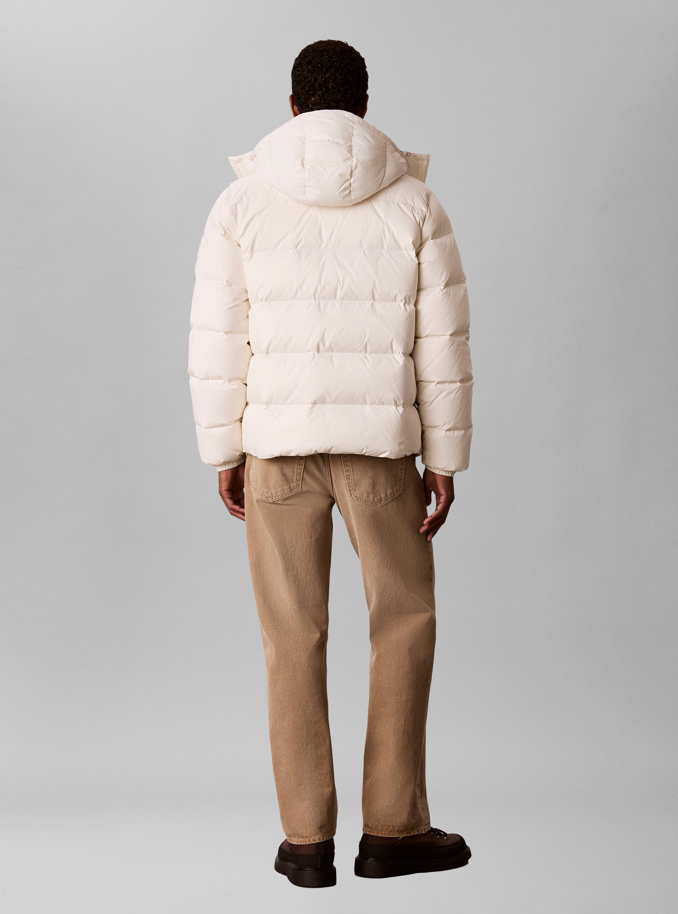 Calvin Klein Jeans Steppjacke mit Kapuze Regular Fit, warm wattiert, Logo-Stickerei
