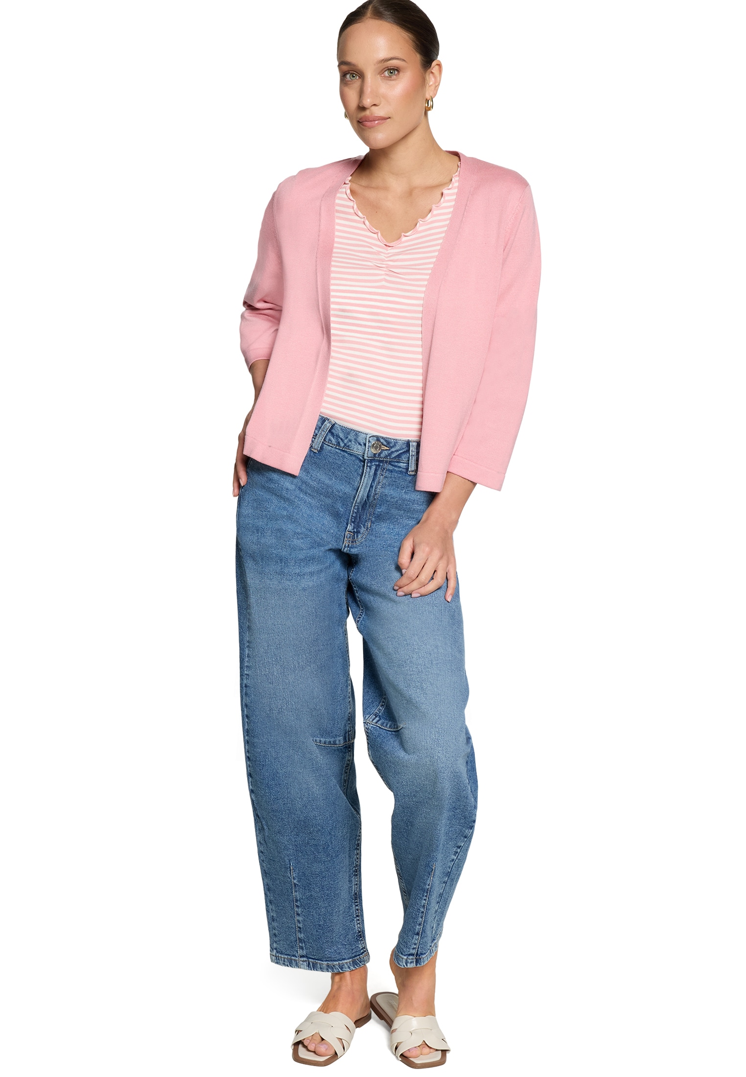 Zero Strickjacke »Feinstrickjacke mit 3/4 Arm«