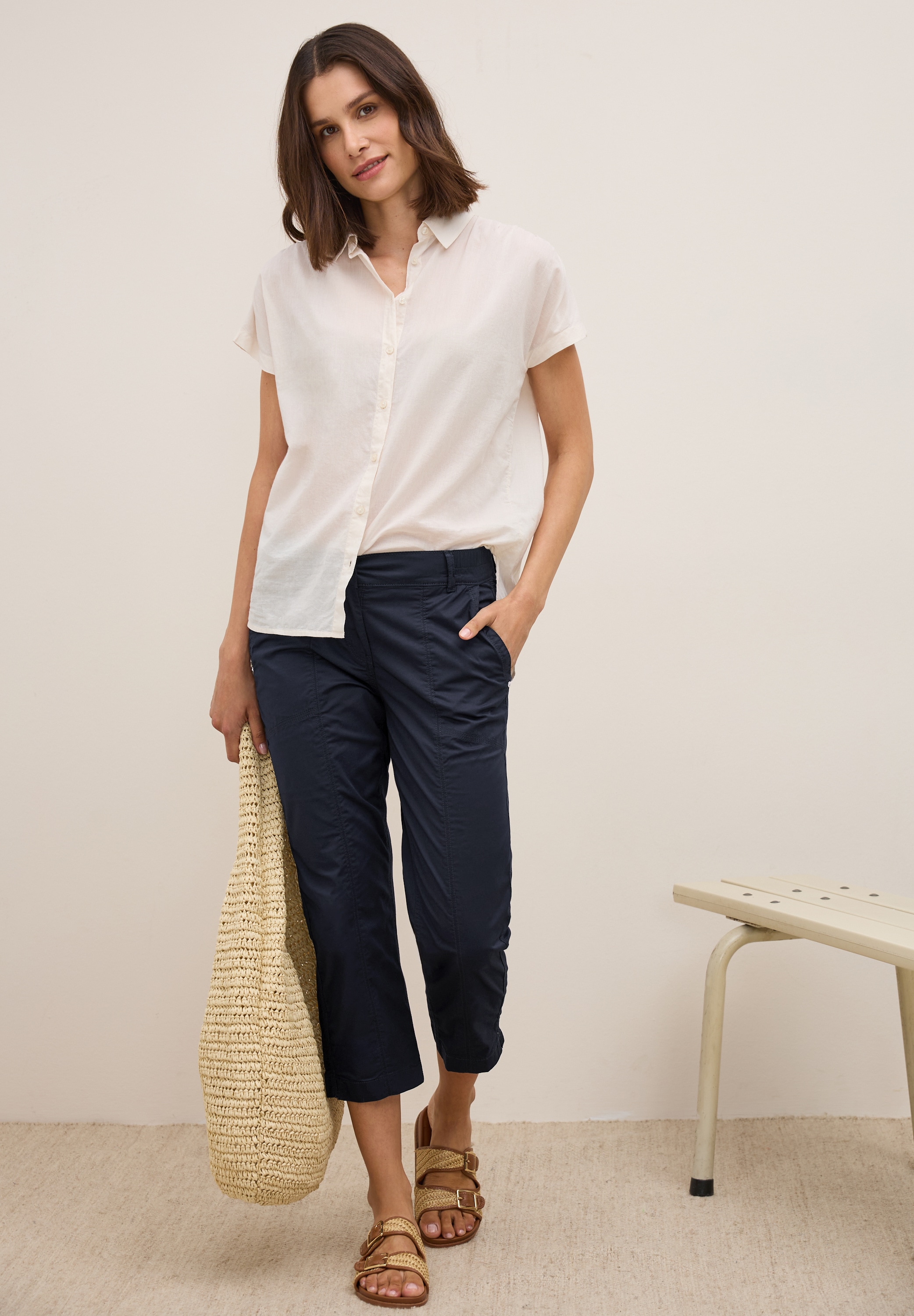 Cecil 3/4-Hose »Style NEW YORK«, mit Gummibund und Eingrifftaschen