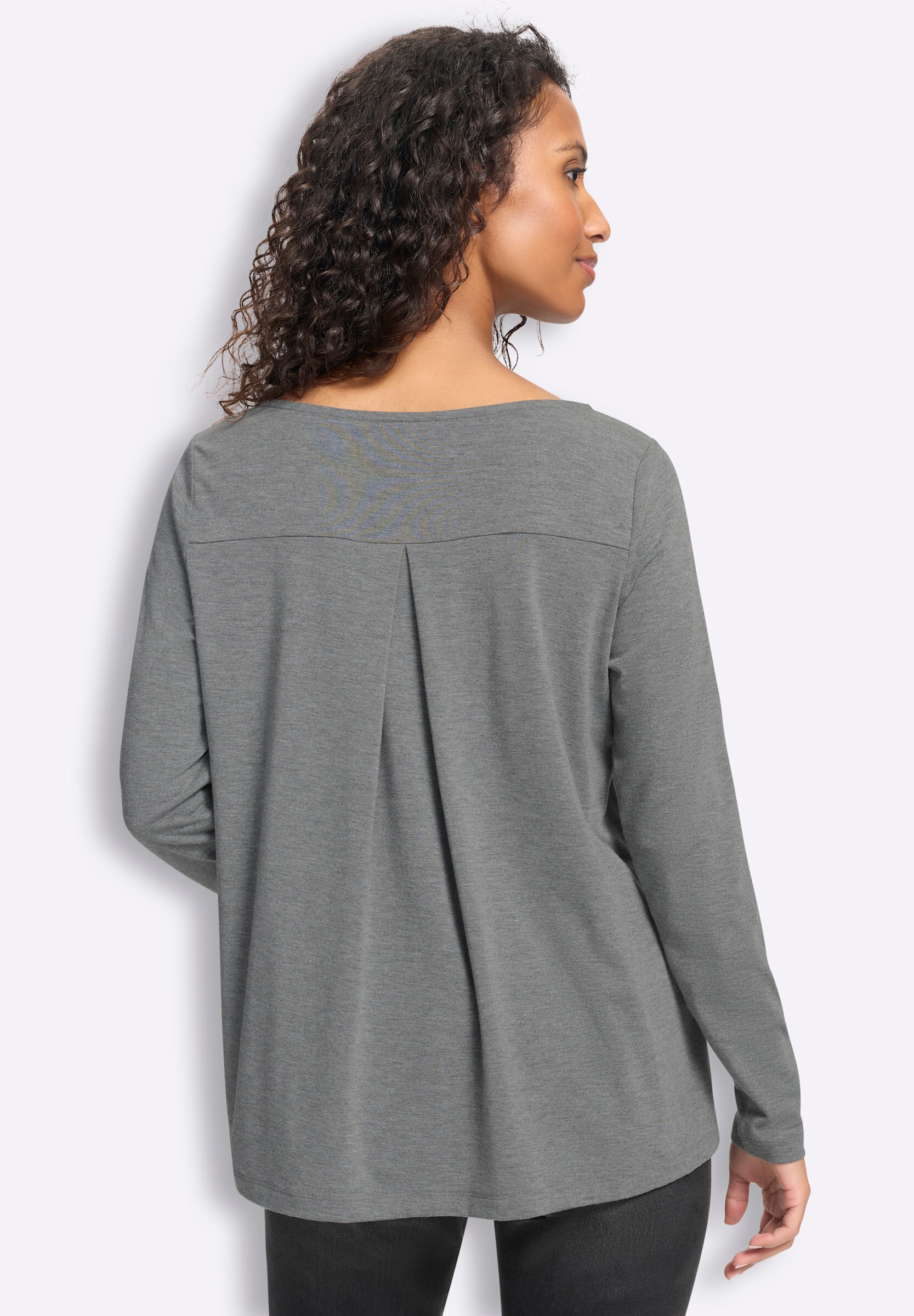 heine T-Shirt »Langarm-Shirt Rundhalsshirt in A-Form«