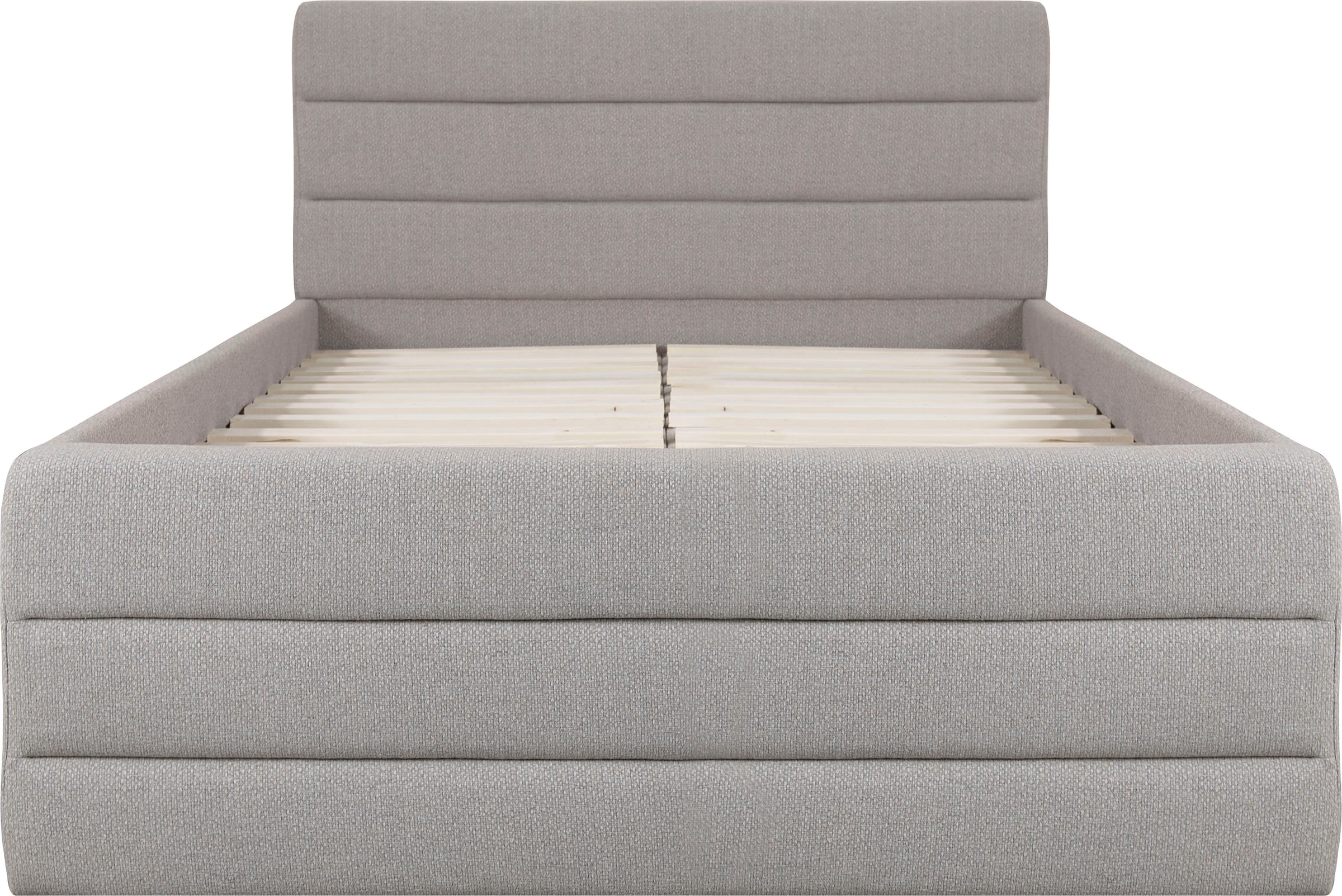 OTTO products Polsterbett »Merrit«, Quernaht im Kopf- und Fußteil, in 5 Breiten, auch in 220 cm Länge