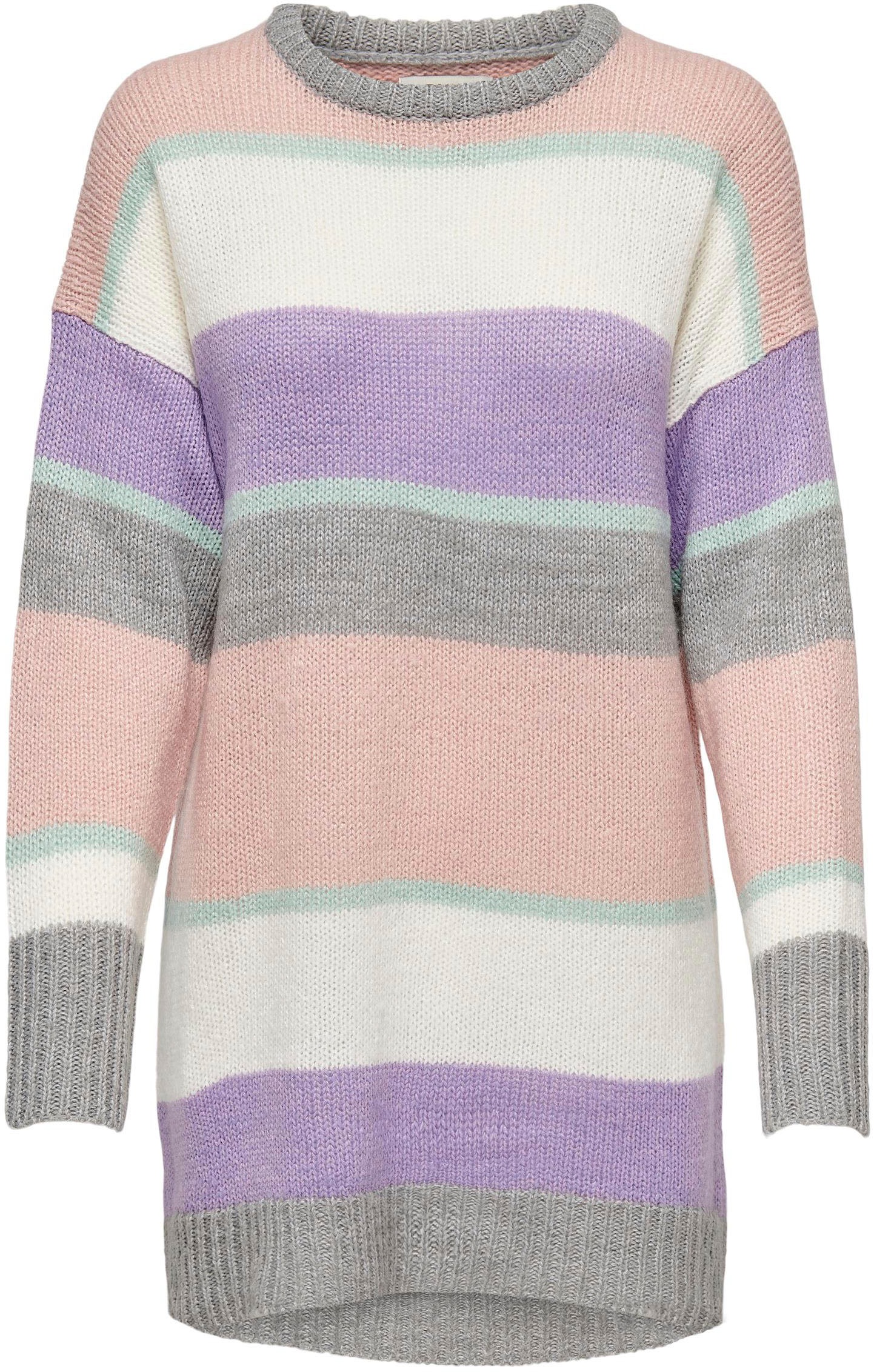 Only Rundhalspullover »ONLNEVA L/S PULLOVER«, in Colorblock Optik
