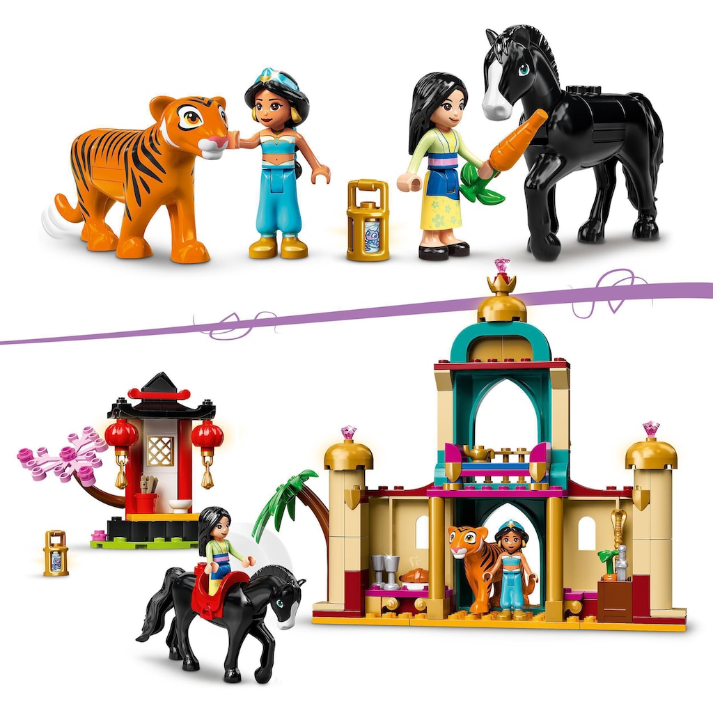 LEGO® Konstruktionsspielsteine »Jasmins und Mulans Abenteuer (43208), LEGO® Disney«, (176 St.)