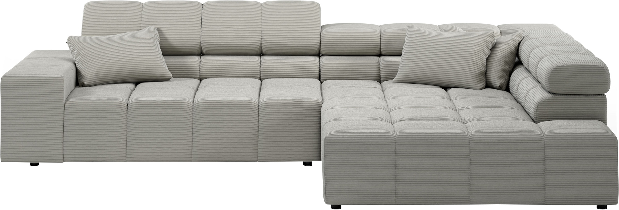 INOSIGN Ecksofa »Ancona incl. Kopfteilverstellung, OTTOs Choice, Breite 319cm, L-Form« wahlweise motorische Sitztiefenverstellung, auch in Cord + Easy Care