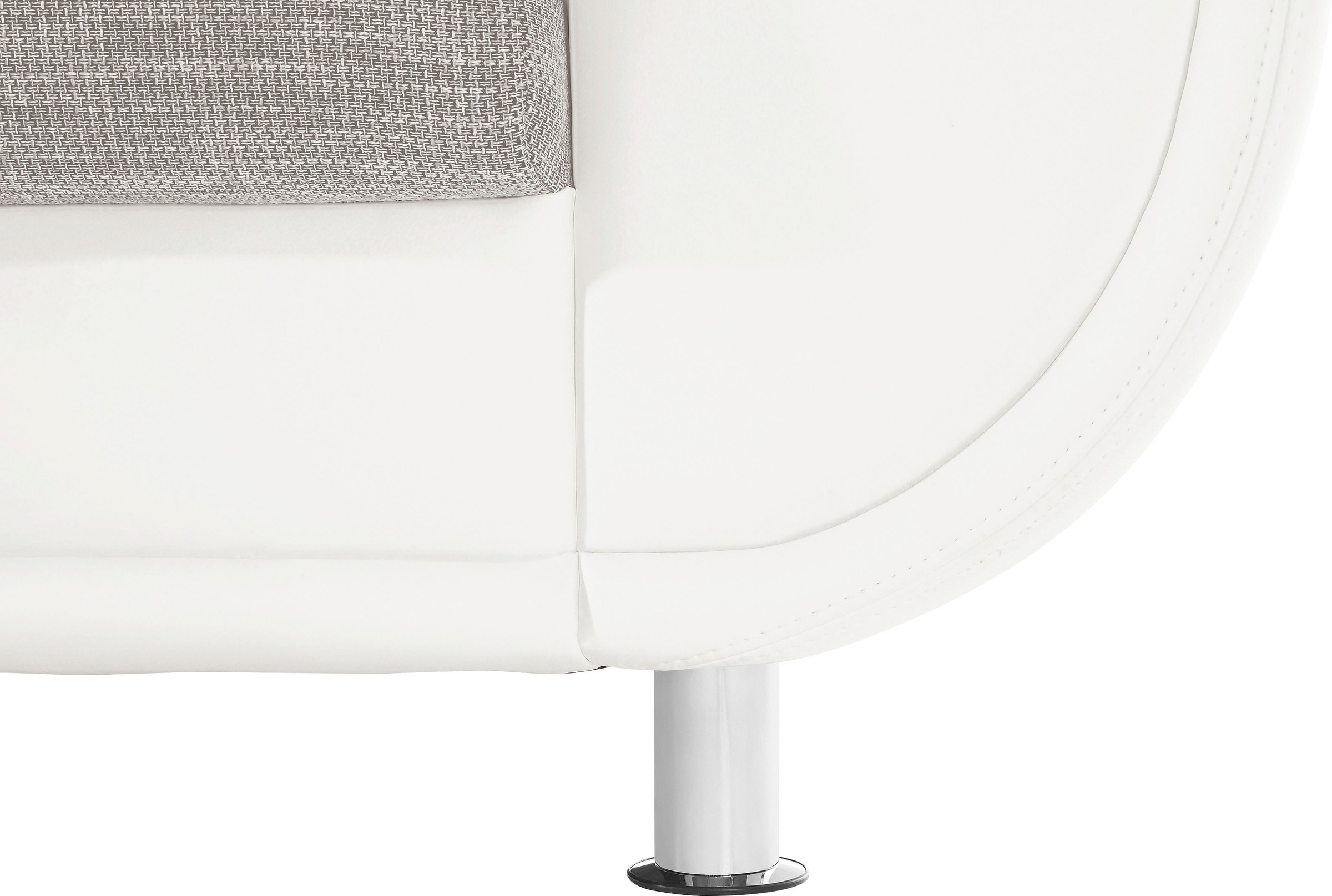 TRENDMANUFAKTUR Ecksofa »Rondo 3, zeitlos und modern, im Materialmix, L-Form«, wahlweise Federkern für hohen Sitzkomfort, wahlweise Bettfunktion