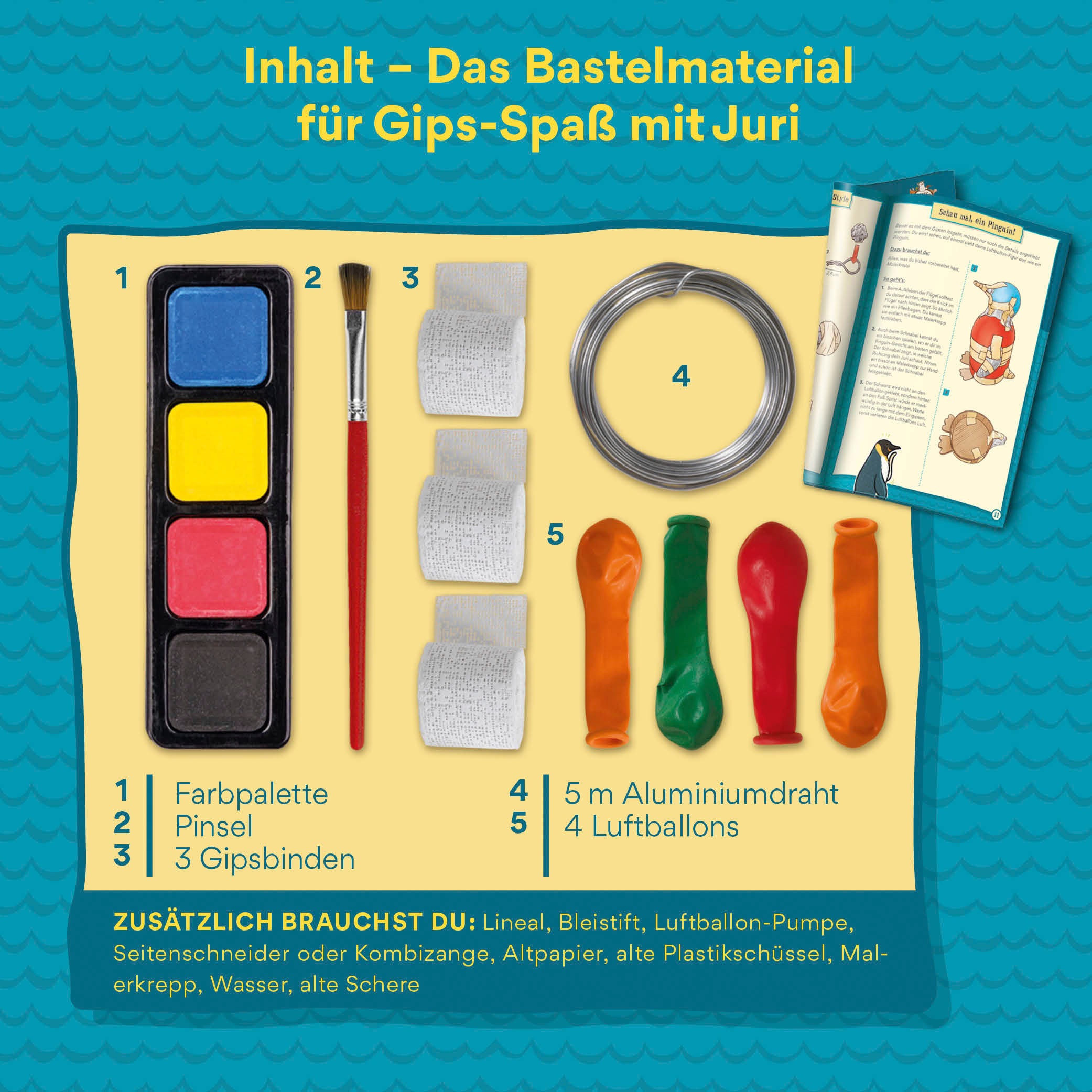 Kosmos Kreativset »AllesKönnerKiste, Die Schule der magischen Tiere - Gips-Spaß mit Juri«