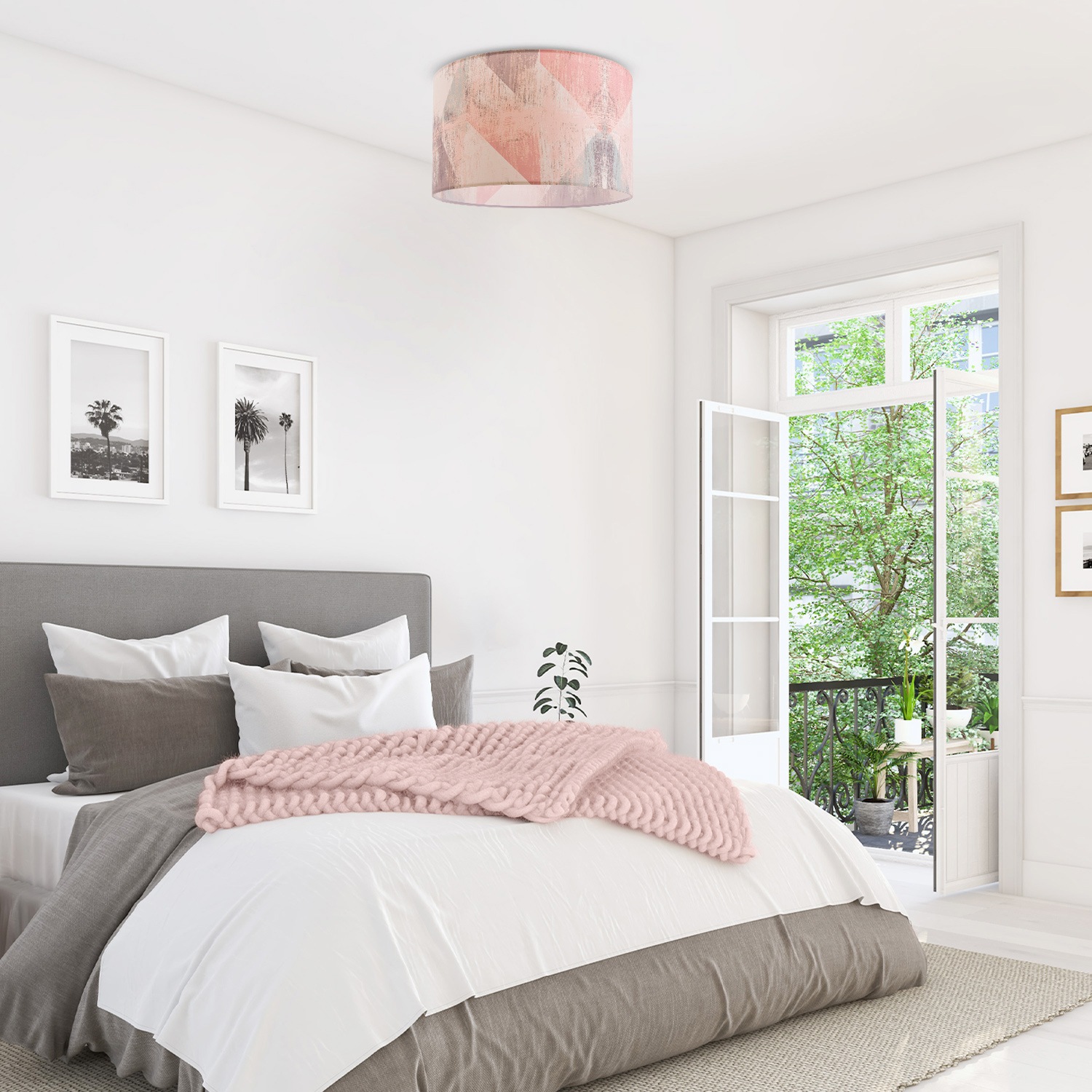 Paco Home Deckenleuchte »Mero 102«, 1 flammig, Leuchtmittel E27 | ohne Leuchtmittel, Deckenlampe Wohnzimmer Schlafzimmer Hängelampe Pastell Vintage E27