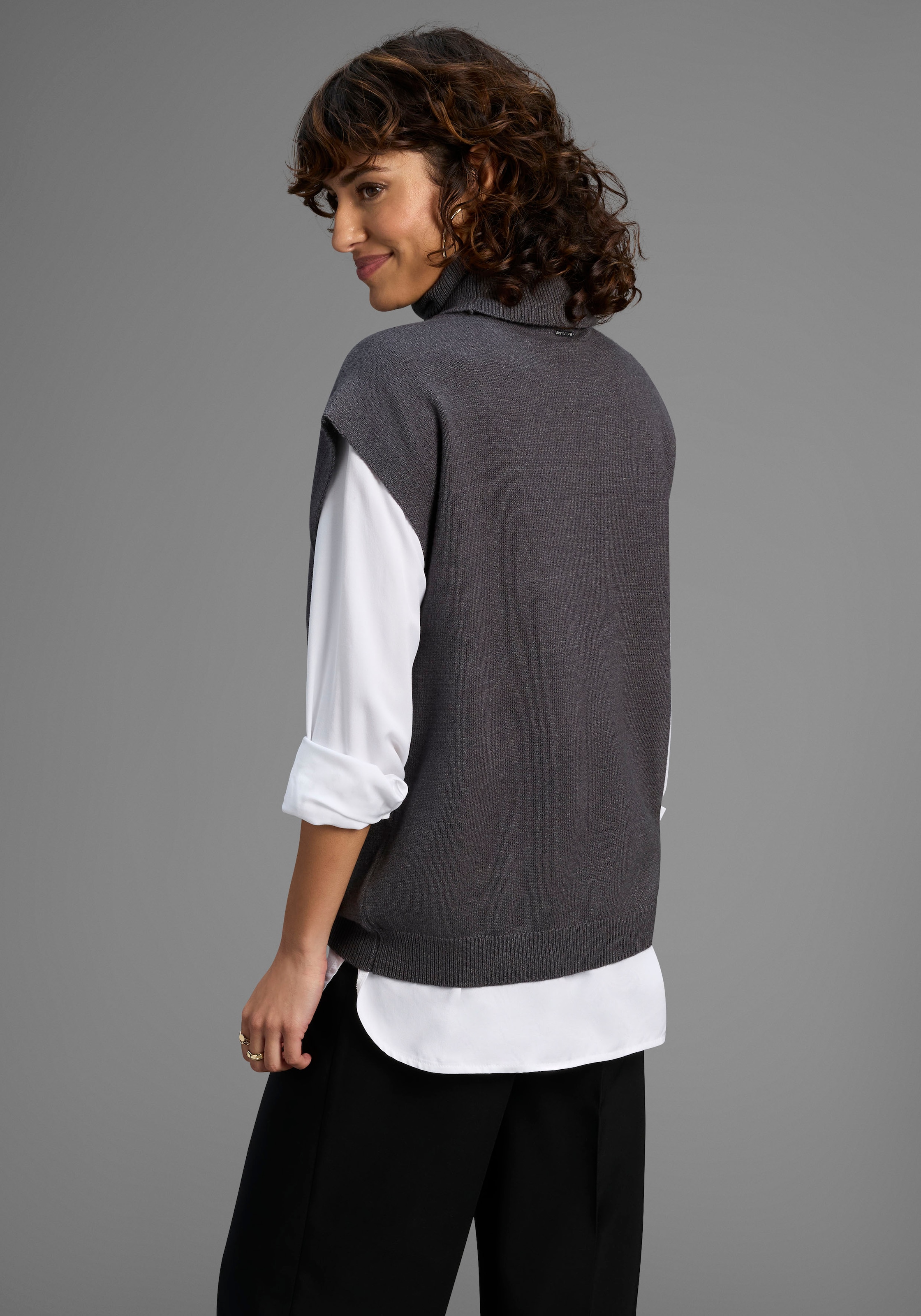 Laura Scott Pullunder softer Übergangsstrick mit Rollkragen - NEUE KOLLEKTION