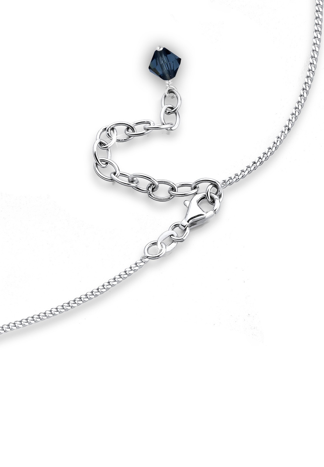 Elli Silberkette »Halskette Tropfen Glas Kristalle Blau 925 Sterling Silber«