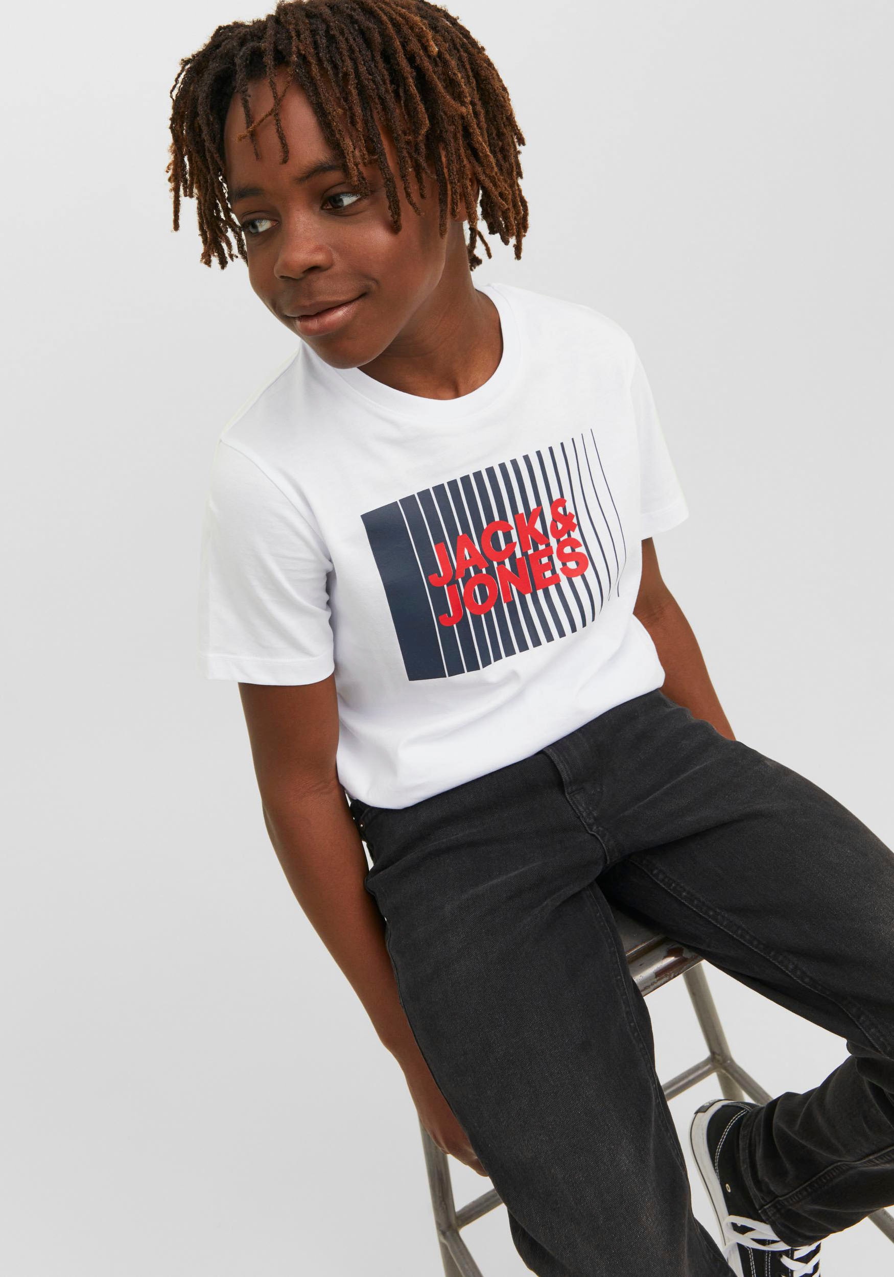 Jack & Jones Junior Kurzarmshirt »JJECORP LOGO TEE PLAY SS O-NECK NOOS JNR«