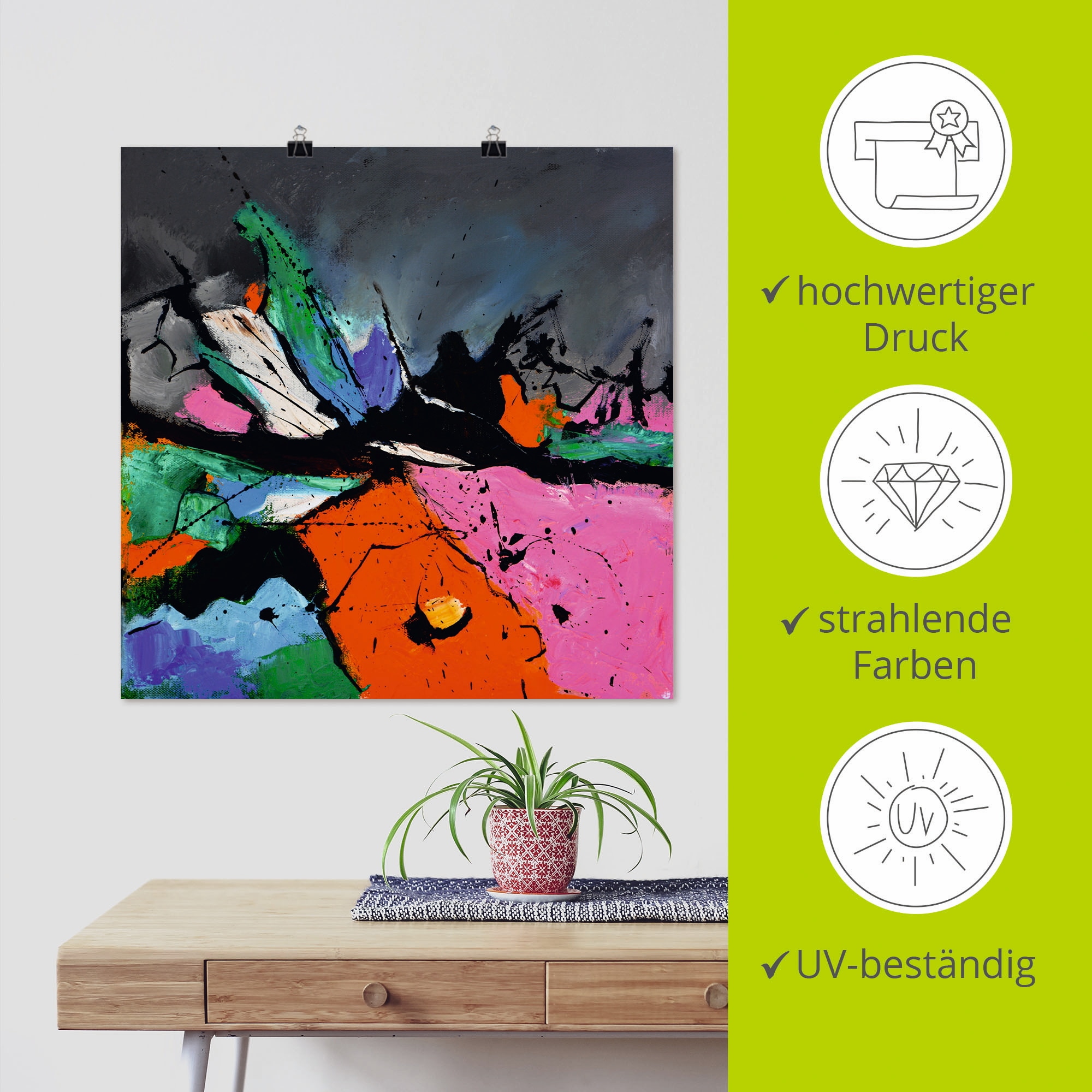Artland Poster »Abstrakt VI«, Gegenstandslos, (1 St.), als Alubild, Leinwandbild, Wandaufkleber oder Poster in versch. Größen