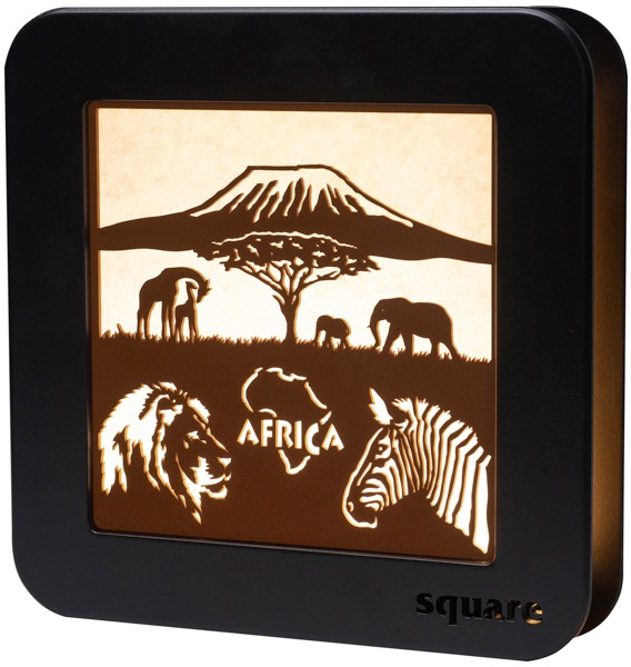 Weigla LED Dekolicht »Wandbild Africa«, LED-Modul, 1 St., Neutralweiß, Batteriebetrieb/ LED /Motiv Afrika/ Erzgebirge garantiert LED fest integriert