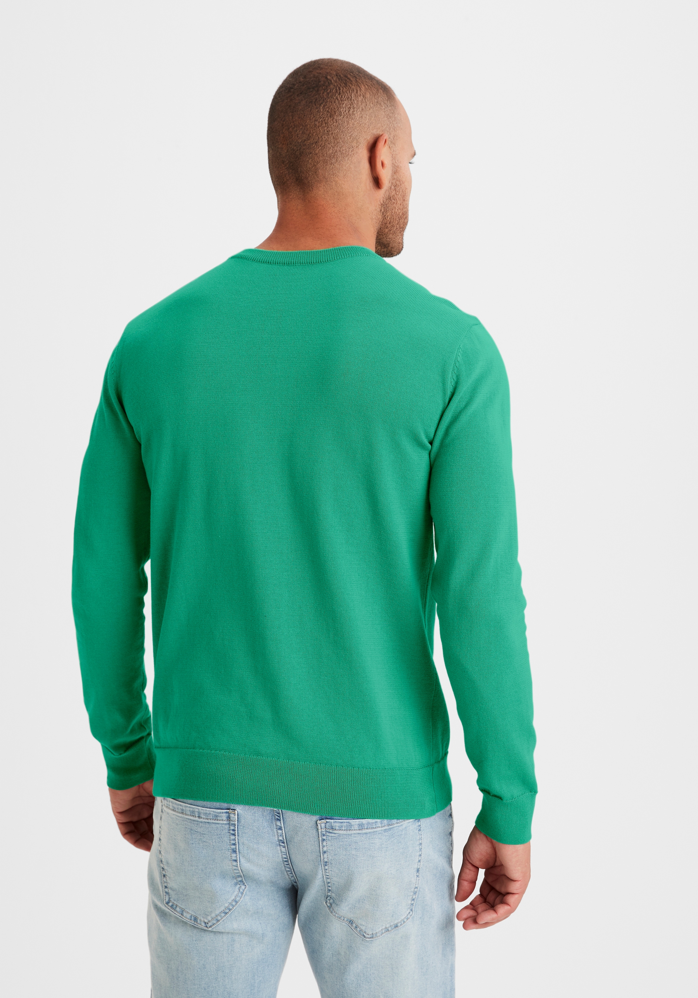 H.I.S Strickpullover Regular Fit, Langarm, Pullover aus Feinstrick, Baumwollmischung