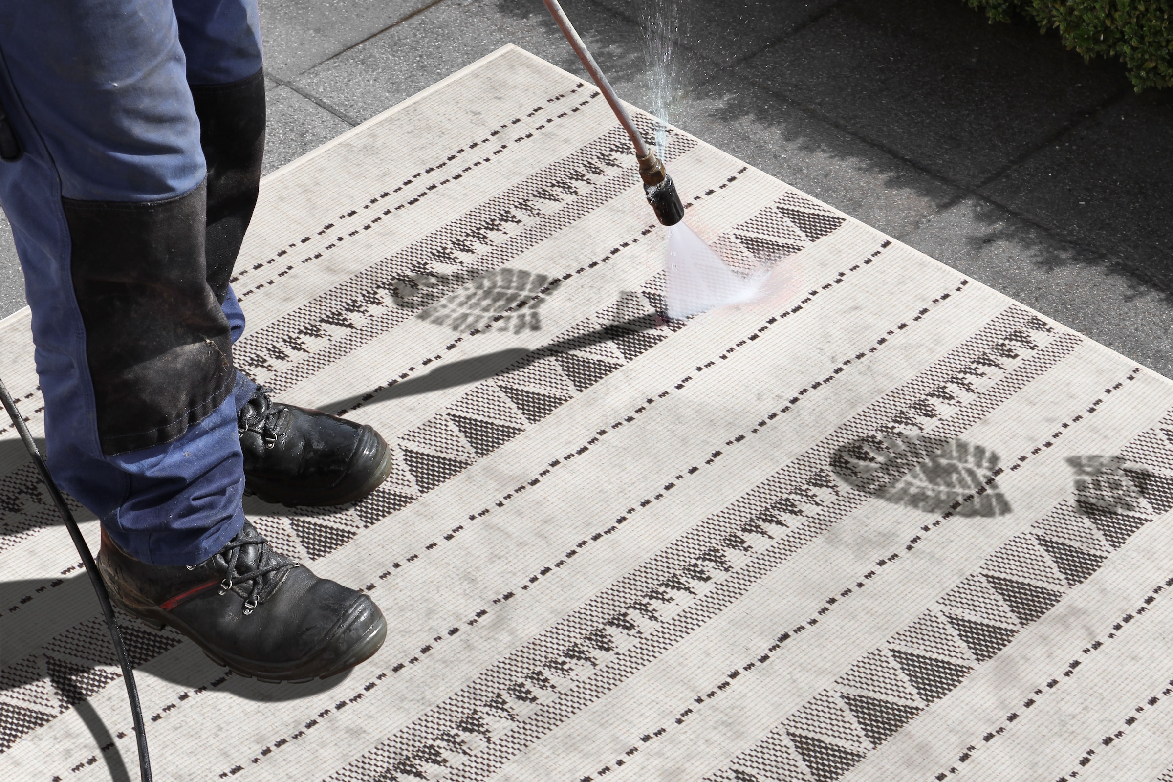 NORTHRUGS Teppich »Bahamas Wendeteppich«, rechteckig, 5 mm Höhe, In-& Outdoor, Wetterfest, Balkon, Garten, Wohnzimmer, Wasserfest