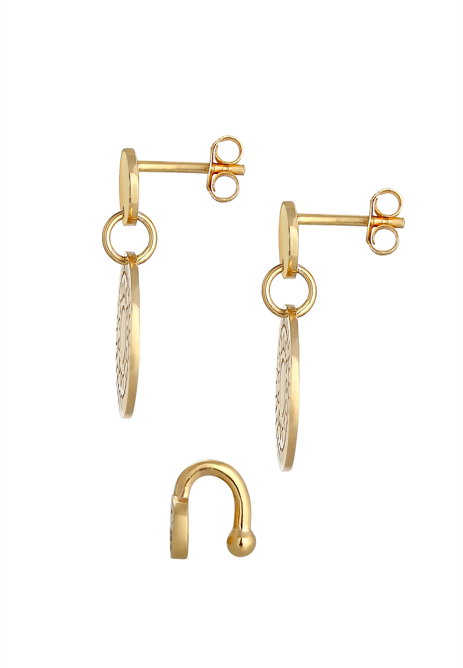Elli Ohrstecker-Set »Ohrringe Ornament Plättchen Earcuff 2er Set 925 Silber«
