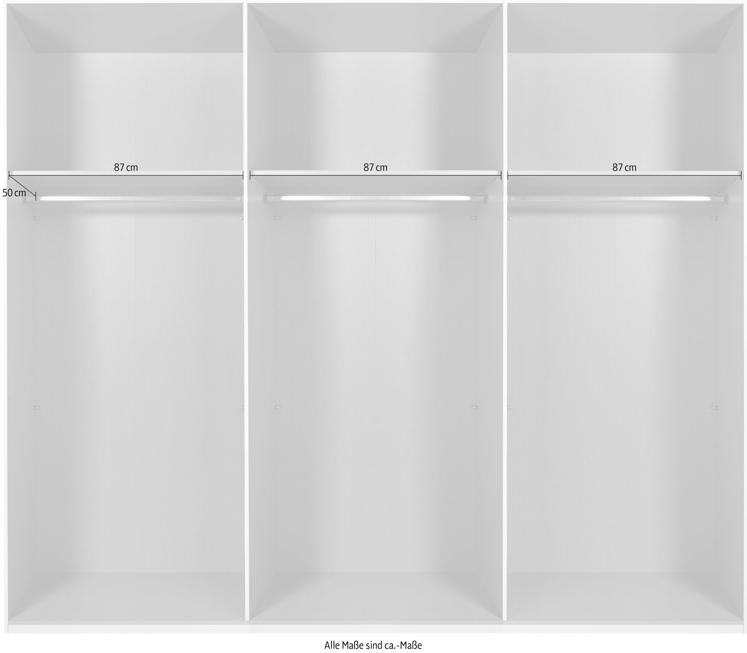 Wimex Schwebetürenschrank »Katar, Kleiderschrank erhältlich in den Breiten 225cm und 270cm« inkl. Spiegel, Akzente in Gold