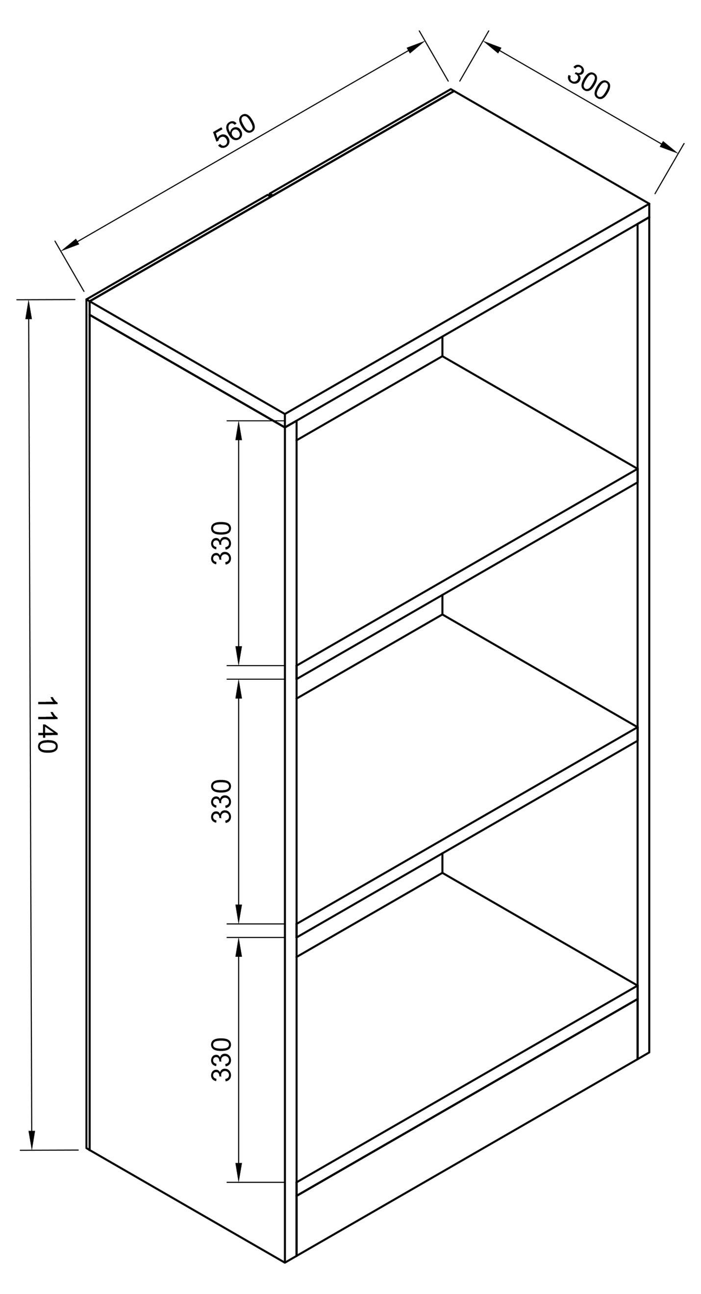 VCM Standregal »Holz Stand Regal Bücher Bücherregal Dilos M 3f«