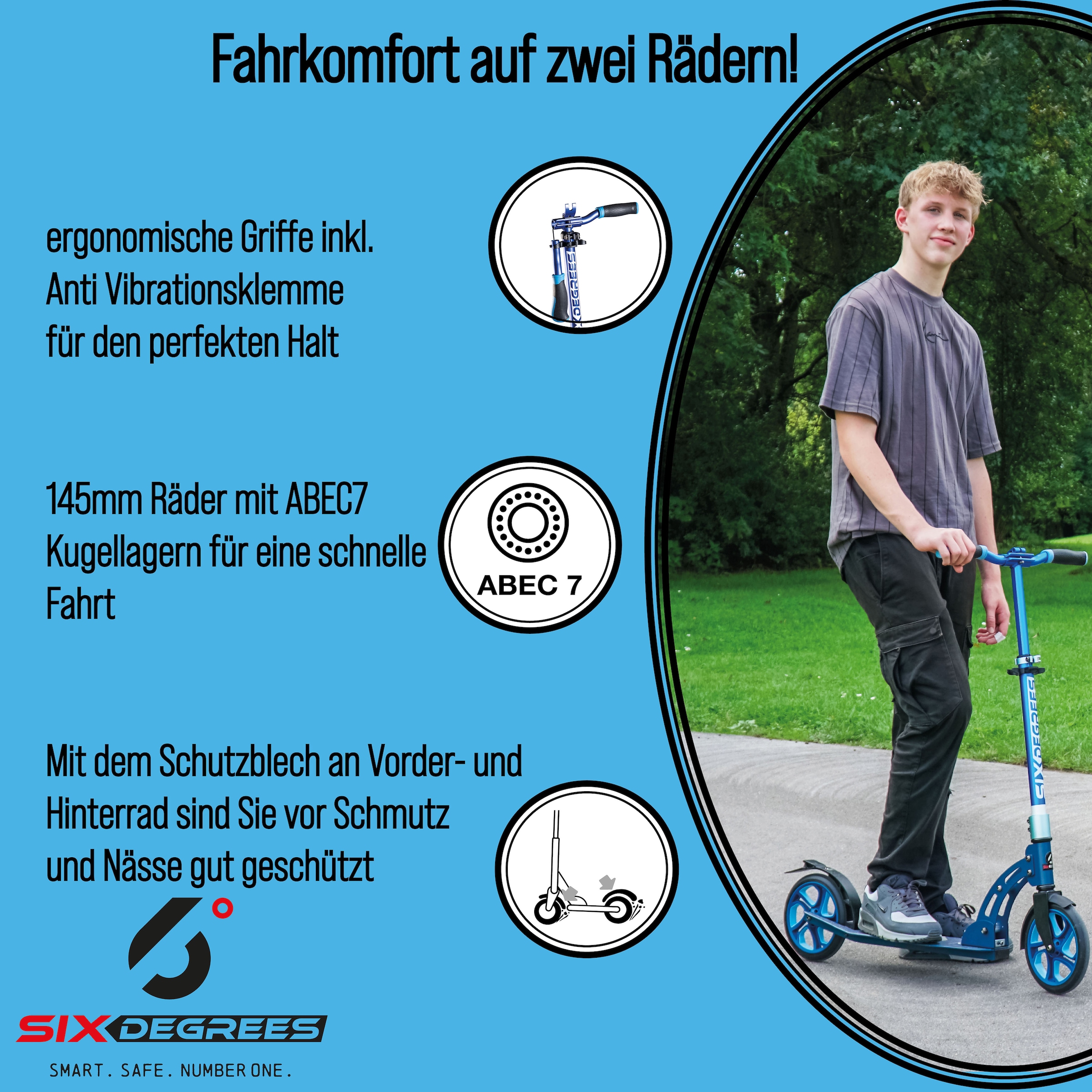 Six Degrees Scooter »Aluminium Scooter Junior 145 mm«