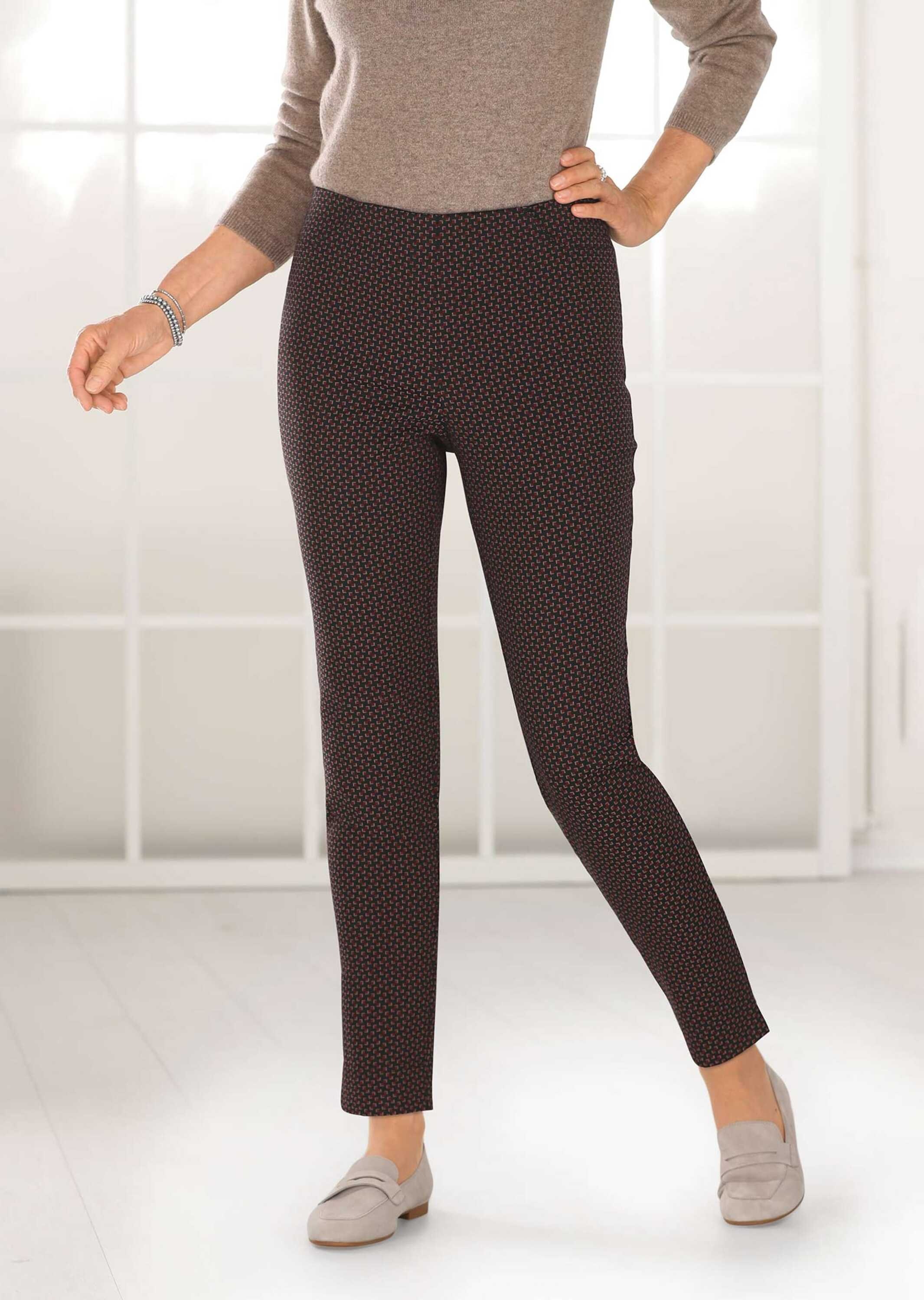 GOLDNER Chinos »Stretchbequeme Jacquard-Hose MARTHA«