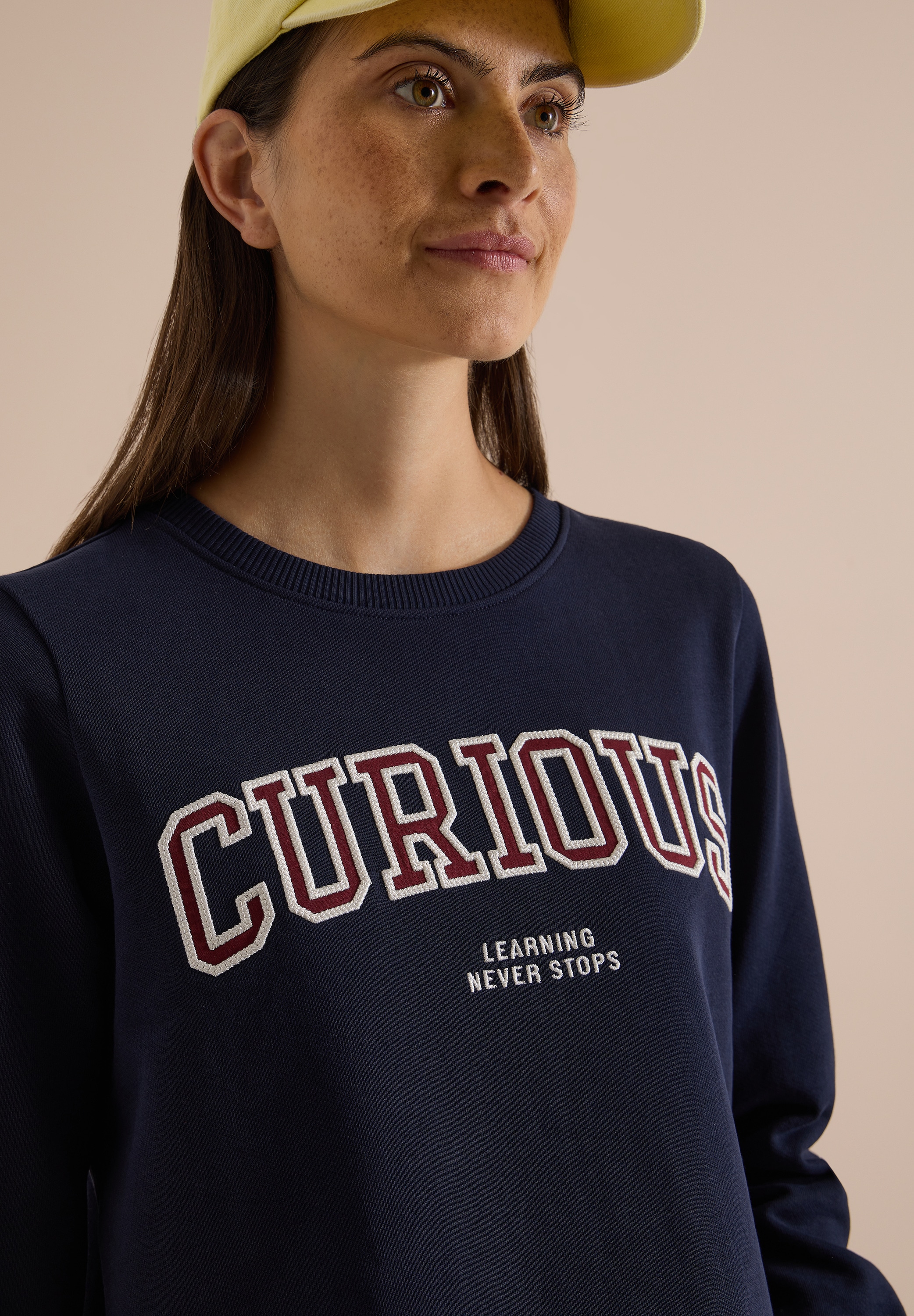 Cecil Sweater , mit Rundhals und Stickerei
