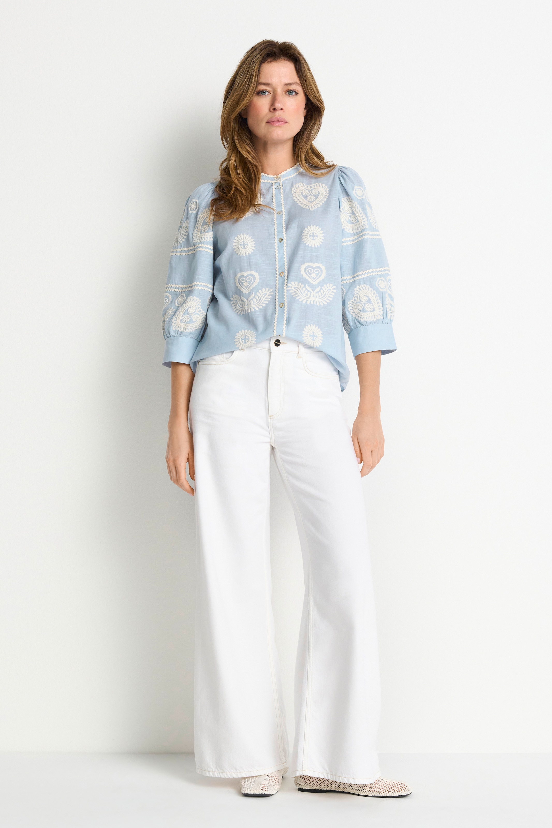 RICHROYAL Klassische Bluse Regular fit mit Stickereien