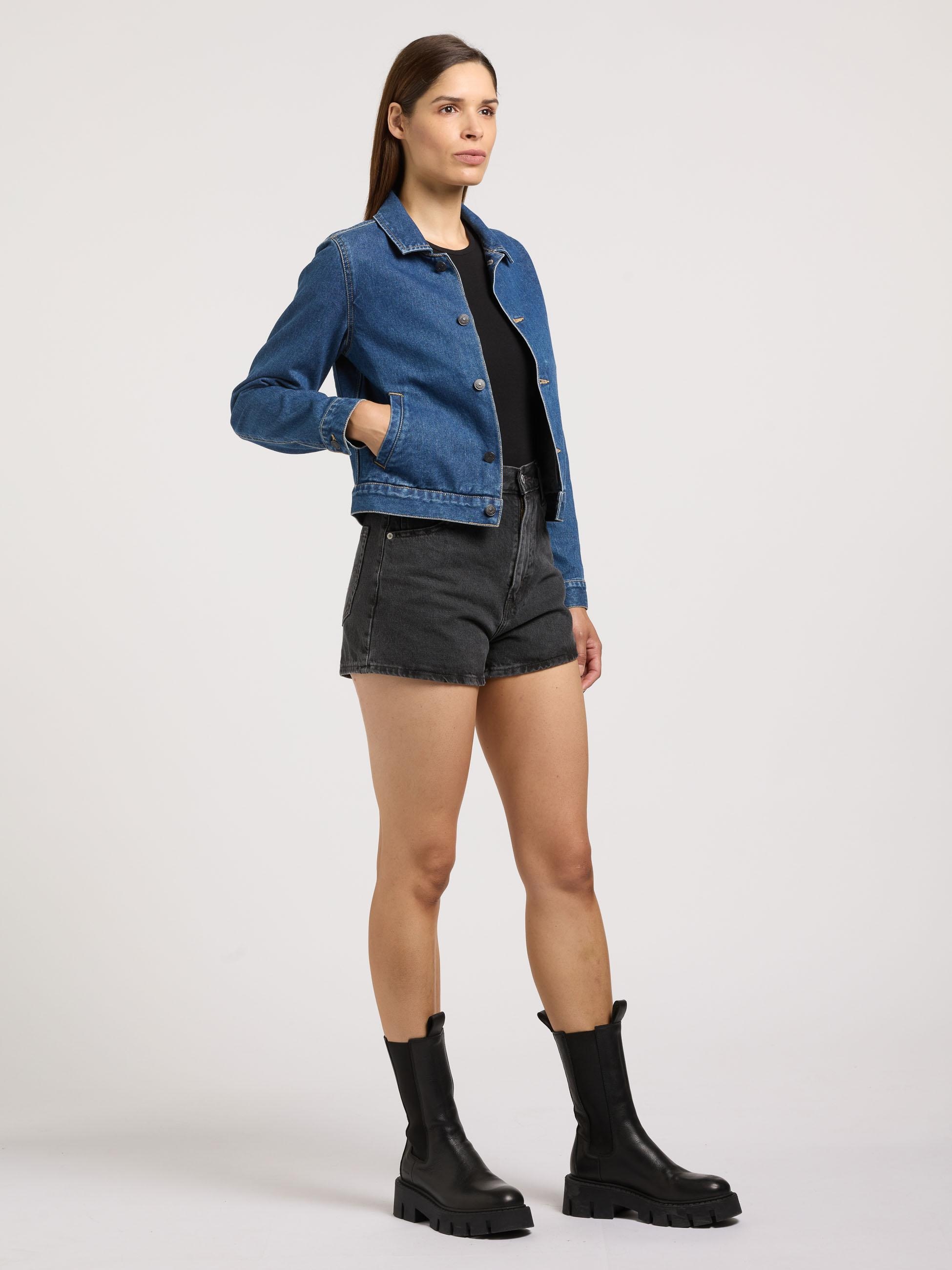 khujo Jeansjacke »Jeansjacke Renia« ohne Kapuze Moderne Damen Denim-Jacke