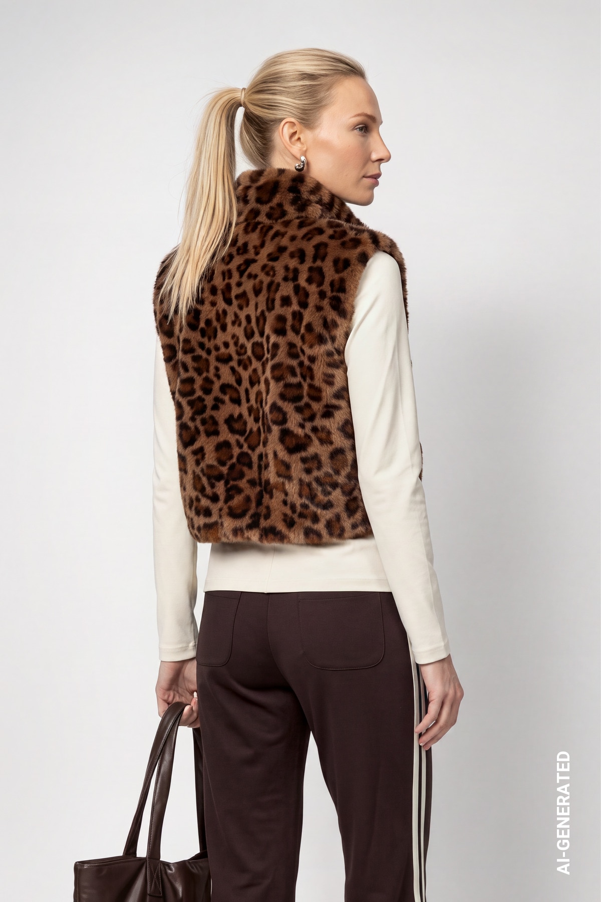 Monari »Weste Leo fake fur« Regular fit mit Stehkragen