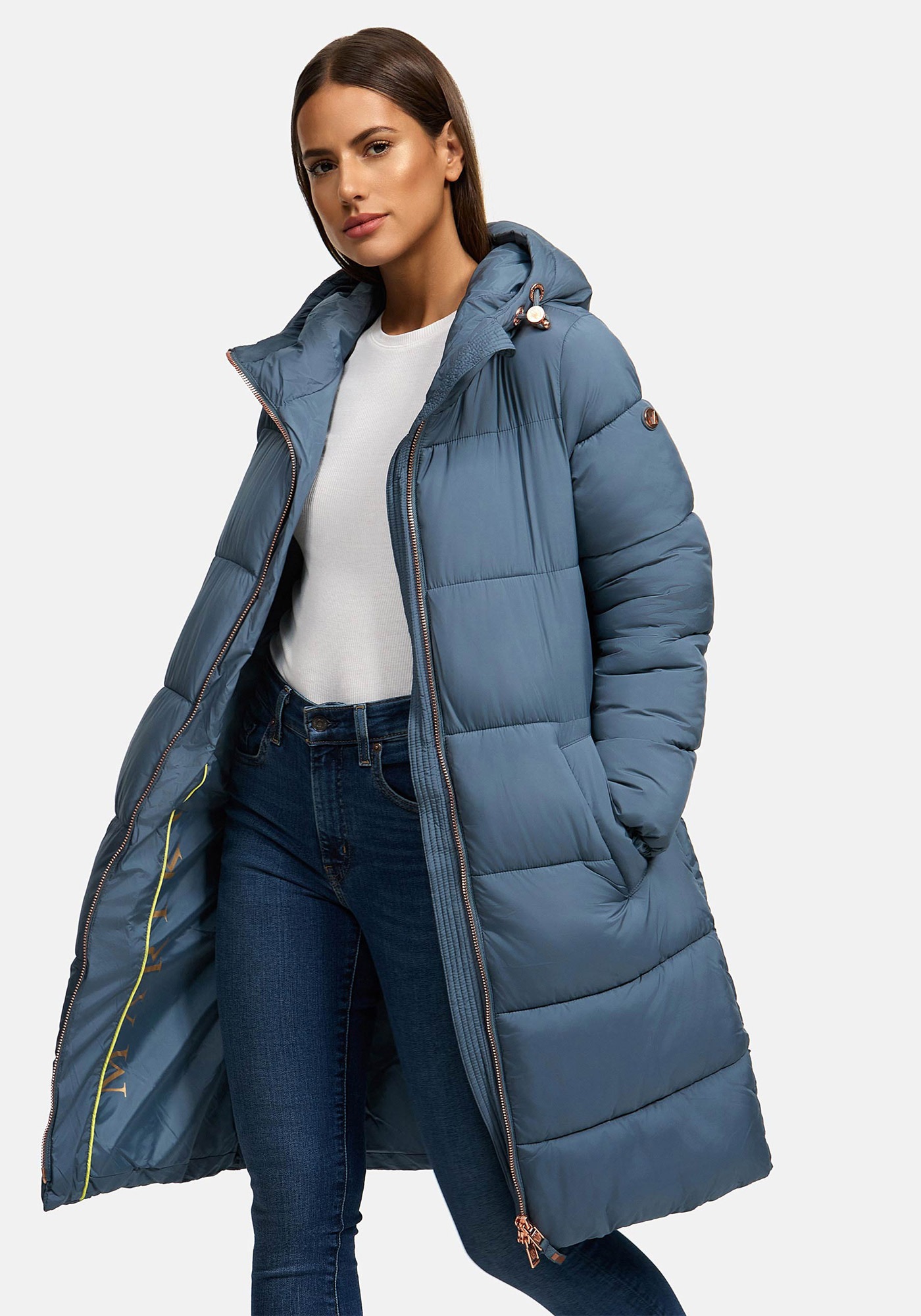 Marikoo Winterjacke »Marikoo Nomadiaa lange Damen Winterjacke N024«