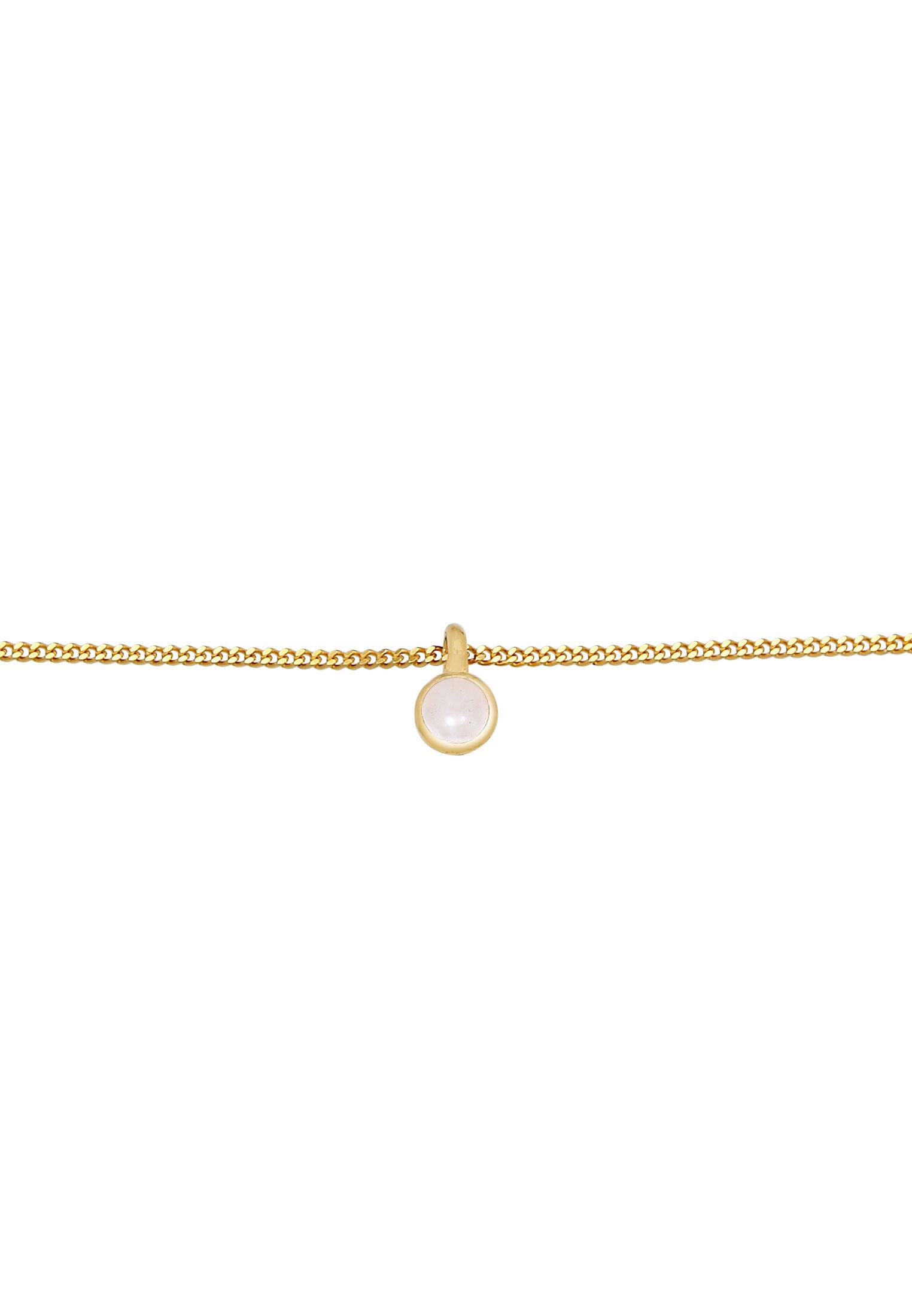Elli Choker »Halskette Choker Rosa Quarz Solitär Anhänger 925 Silber«