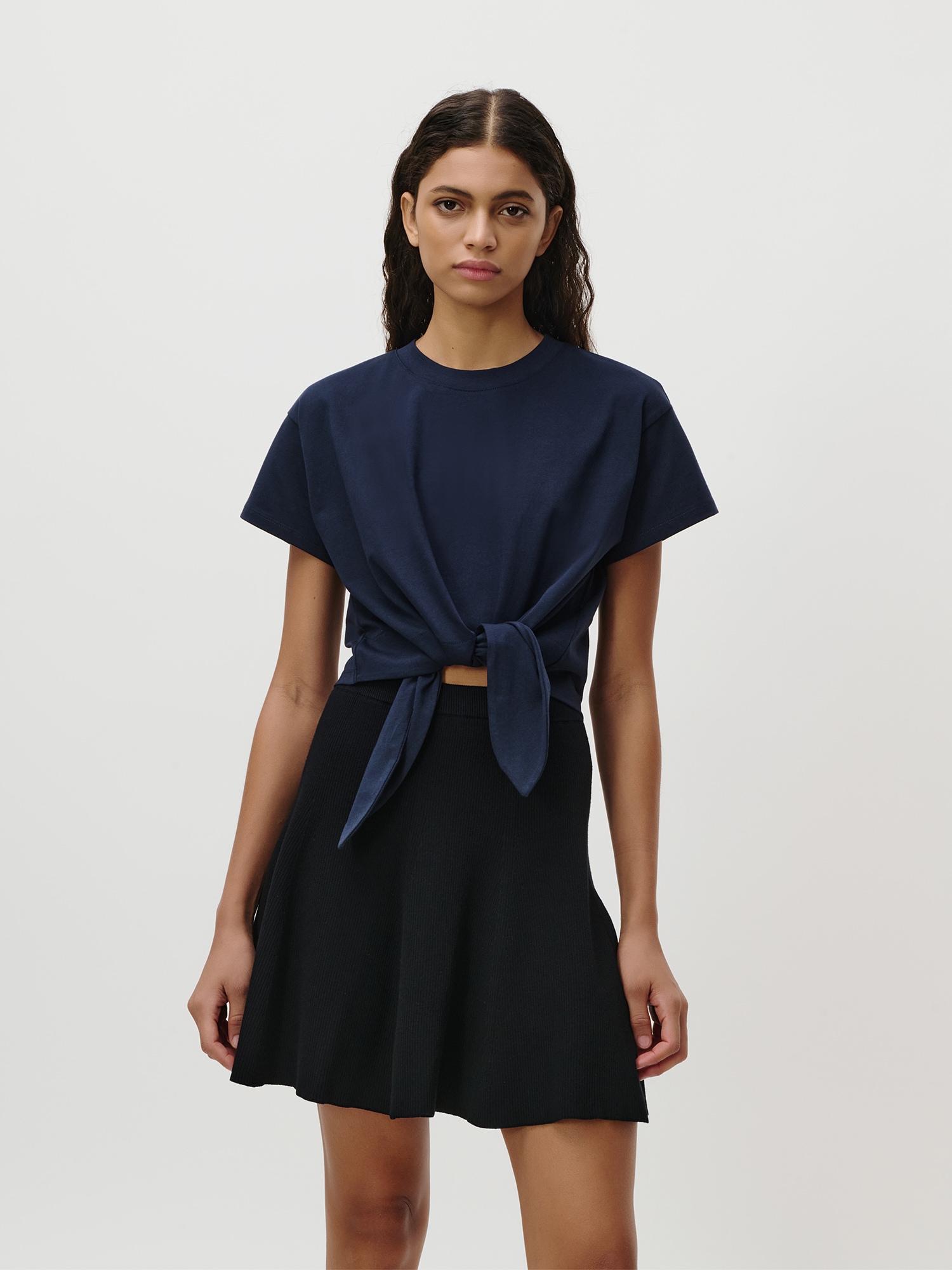 LeGer T-Shirt »Tessy, LeGer by Lena Gercke« mit Knoten-Detail, cropped