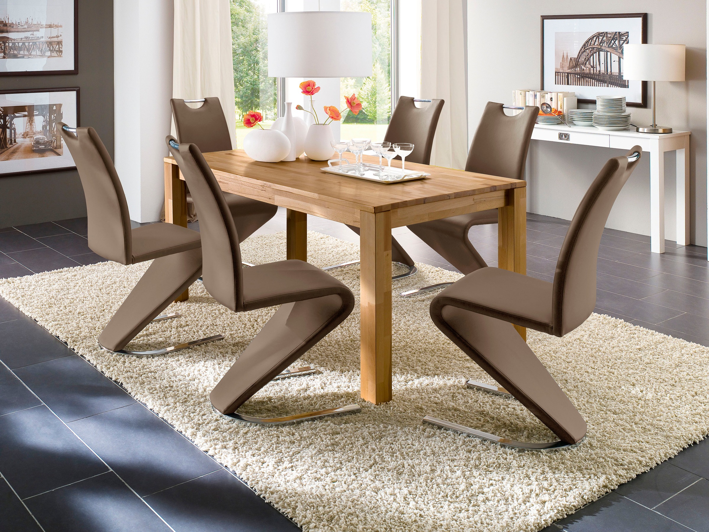 MCA furniture Freischwinger »Amado, TOPSELLER!«, (Set), 6 St., Kunstleder, 2er-, 4er-, 6er-Set, Stuhl belastbar bis 120 Kg