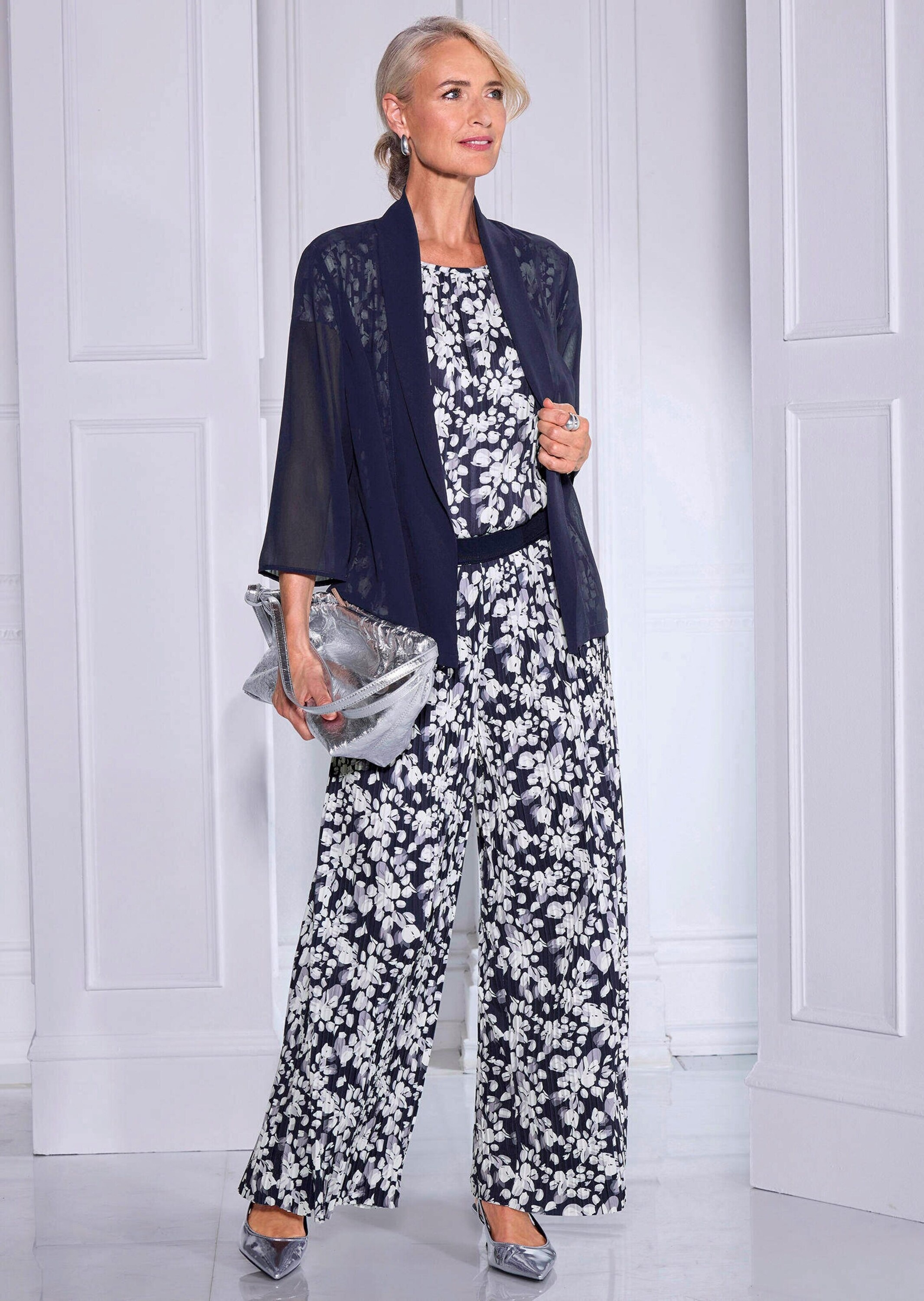 GOLDNER Schlupfhose »Florale, elegante VERA Hose«