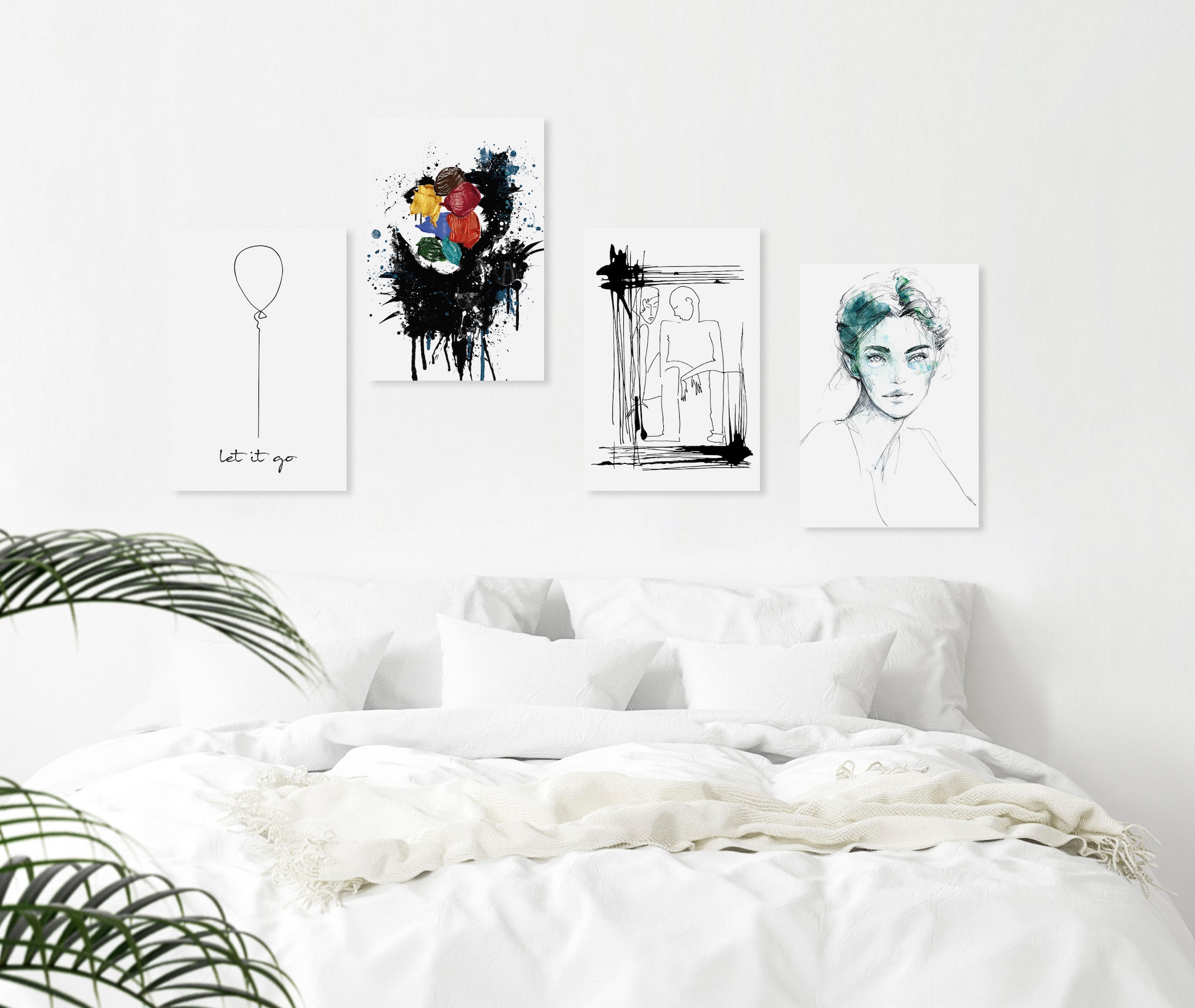 queence Leinwandbild »Kunstwerk«, Kunst-Abstrakt-Abstrakte-klassische Fantasie, Premium-Leinwandstoff, Handarbeit aus Deutschland