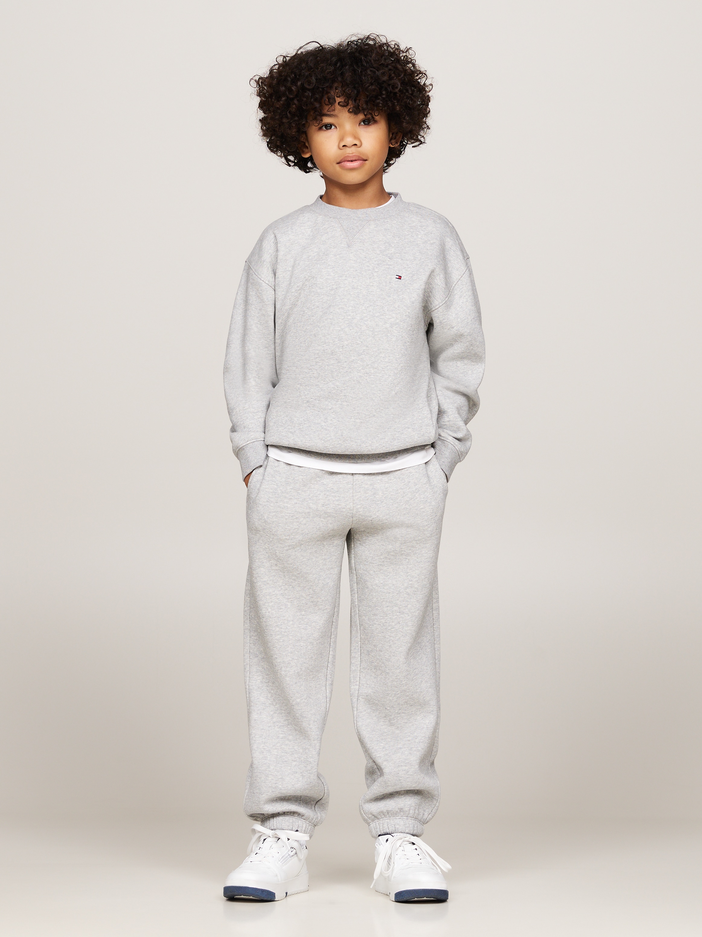 Langarmshirt & Hose »U TIMELESS FLEECE SET«, Babys bis 2 Jahre, melierte Ware