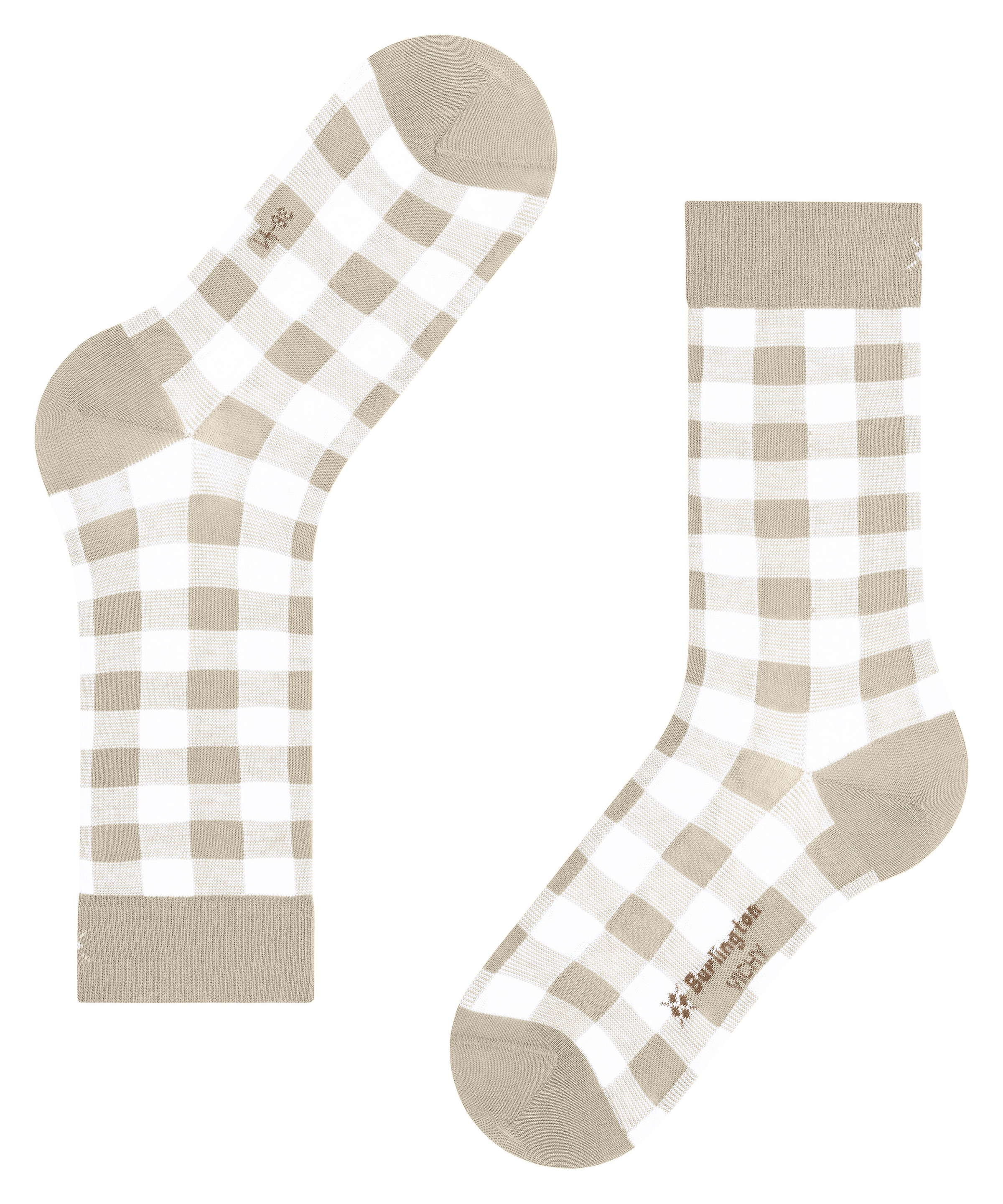 Burlington Socken »Vichy« Einheitsgröße 36-41, Karomuster, gekämmte Baumwolle