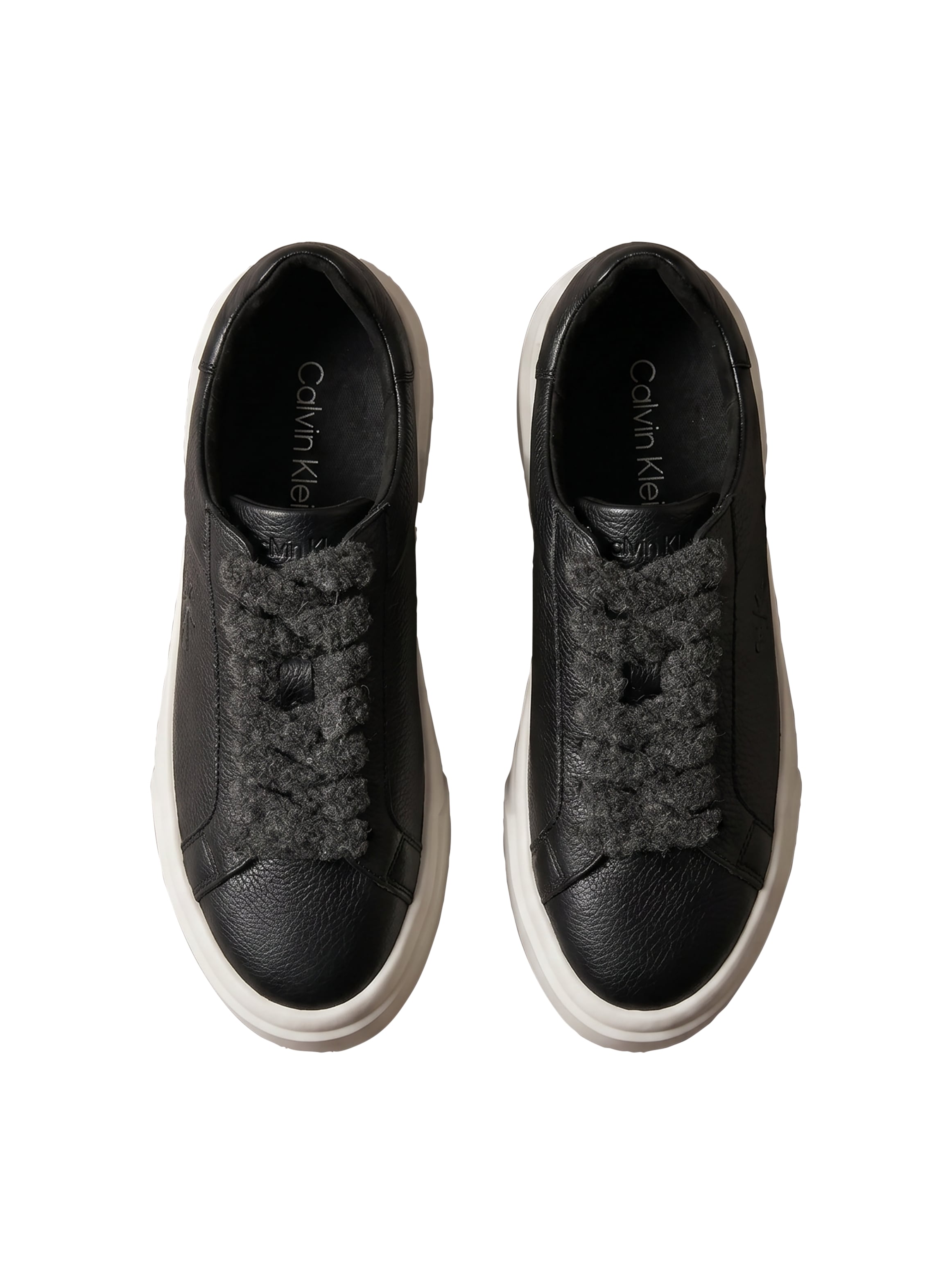 Calvin Klein Plateausneaker »FLATFORM LACEUP LTH WL«  Halbschuh, Freizeitsneaker mit seitlichem CK-Logo