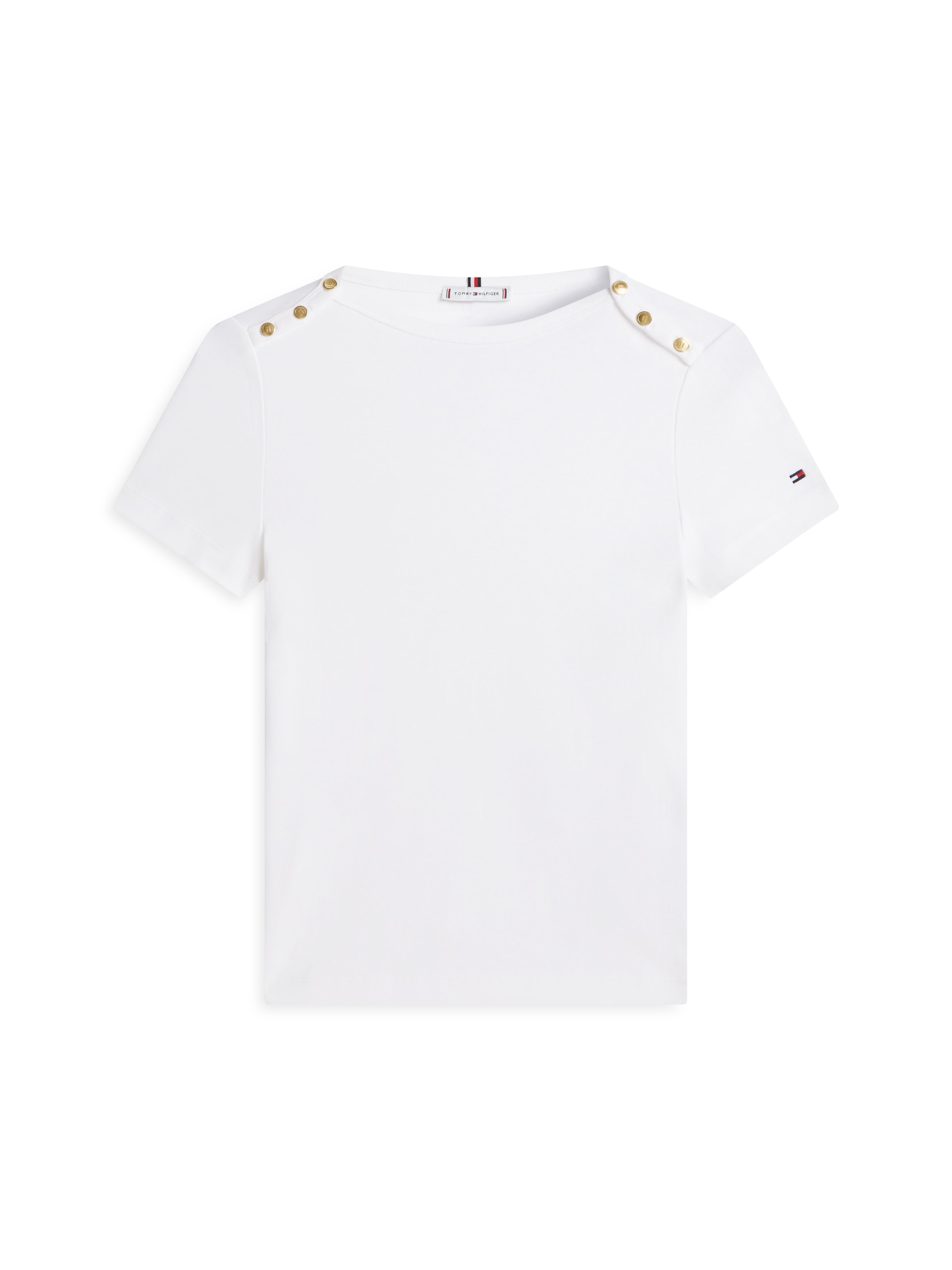 Tommy Hilfiger Kurzarmshirt »GOLD BUTTON SLIM SS TEE«