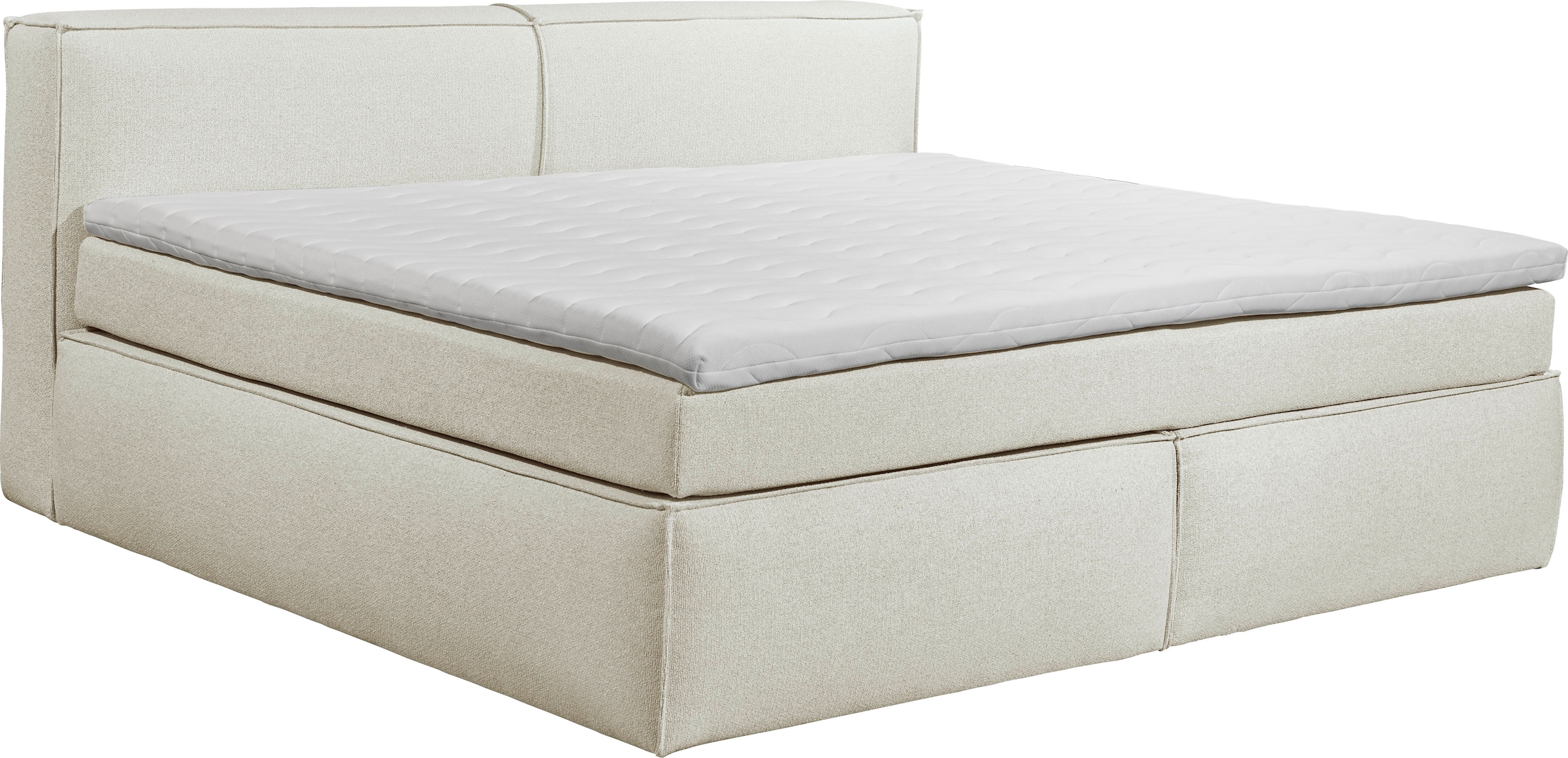 ED EXCITING DESIGN Boxspringbett »Sandon erhältlich in 180cm oder als Familienbett 240cm Breite« 7-Zonen-Federkern H3/H4 mit Kokosmatte und Topper (waschbar)