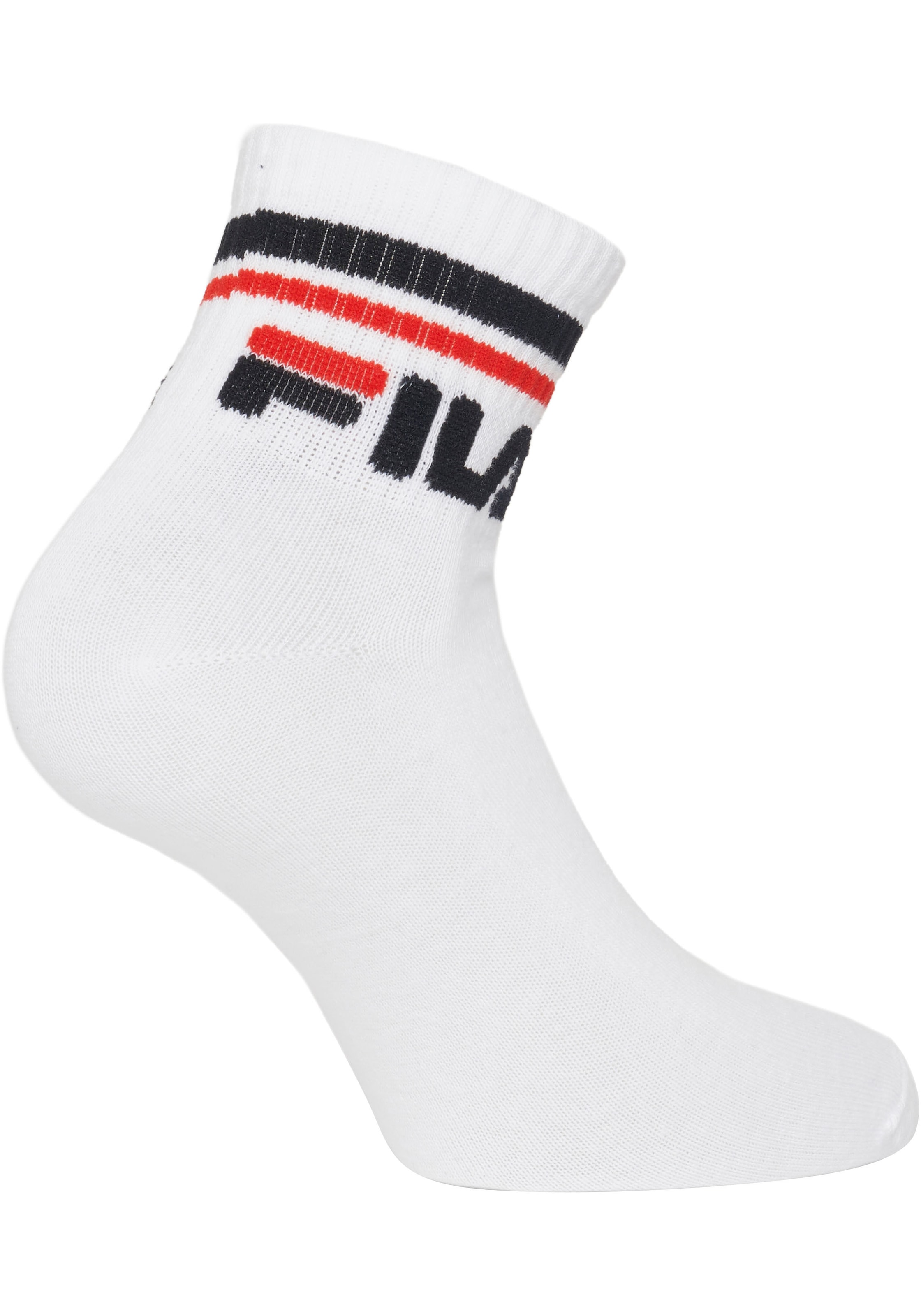 Fila Sportsocken »UNISEX QUARTER PLAIN SOCKS« 6 Paar tlg. mit Logo-Schriftzug