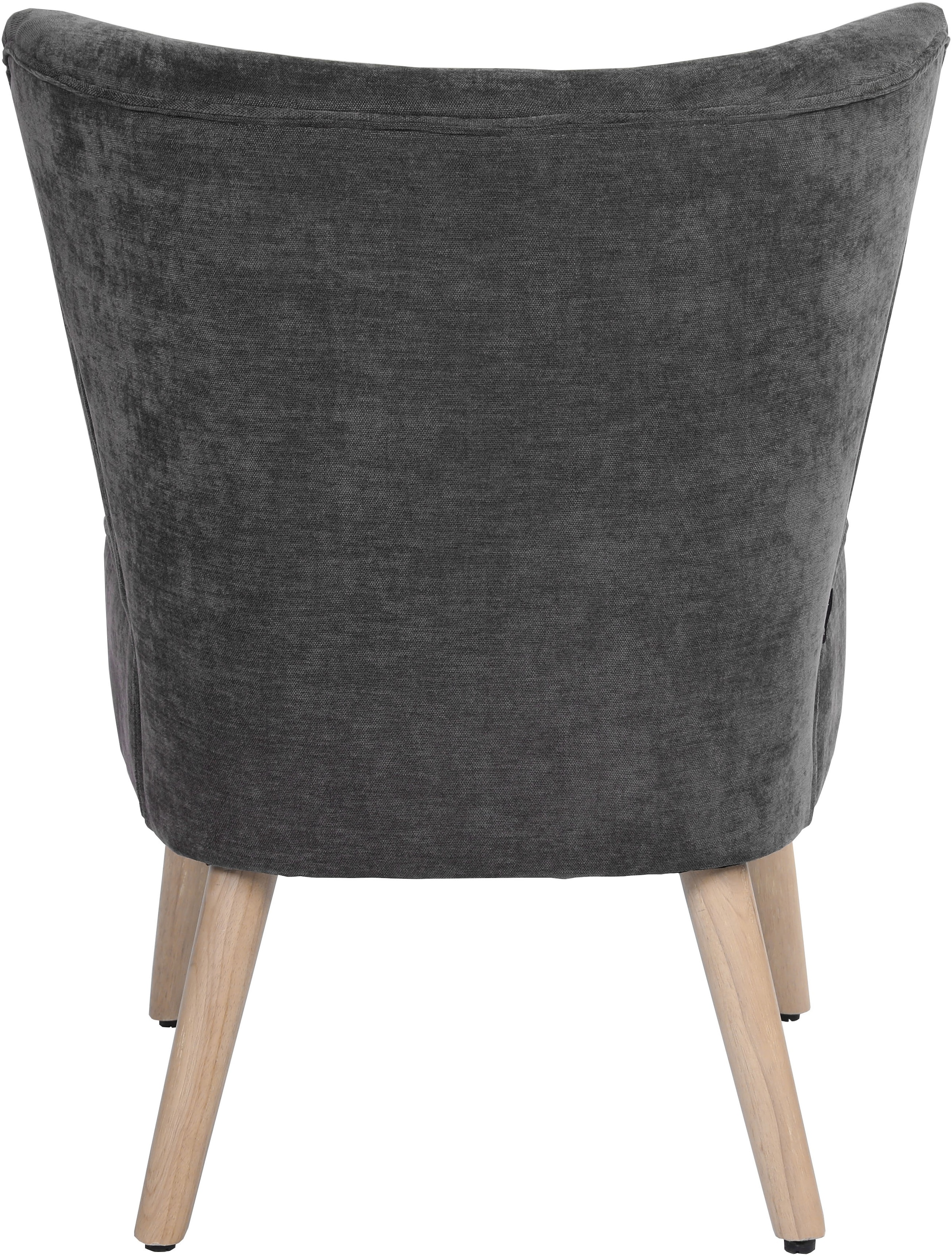 Home affaire Loungesessel »JORIEL moderner Ohrensessel mit Knopfsteppung« mit Echtholzfüßen und feinem Struktur-Bezug