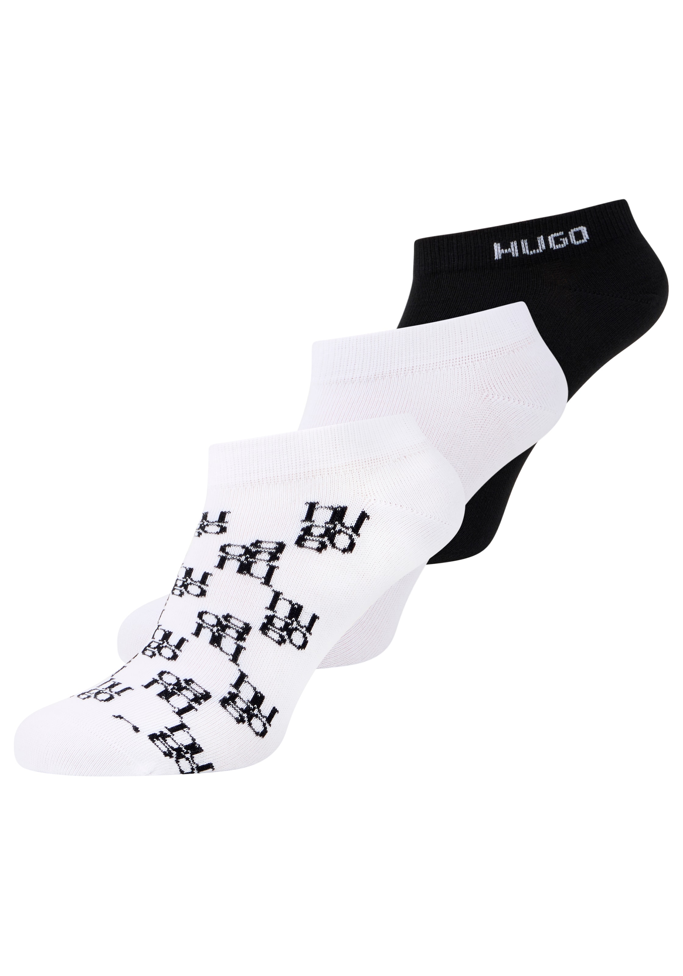 HUGO Underwear Sneakersocken 3 Paar tlg. verstärkte Fersen- und Zehenpartie